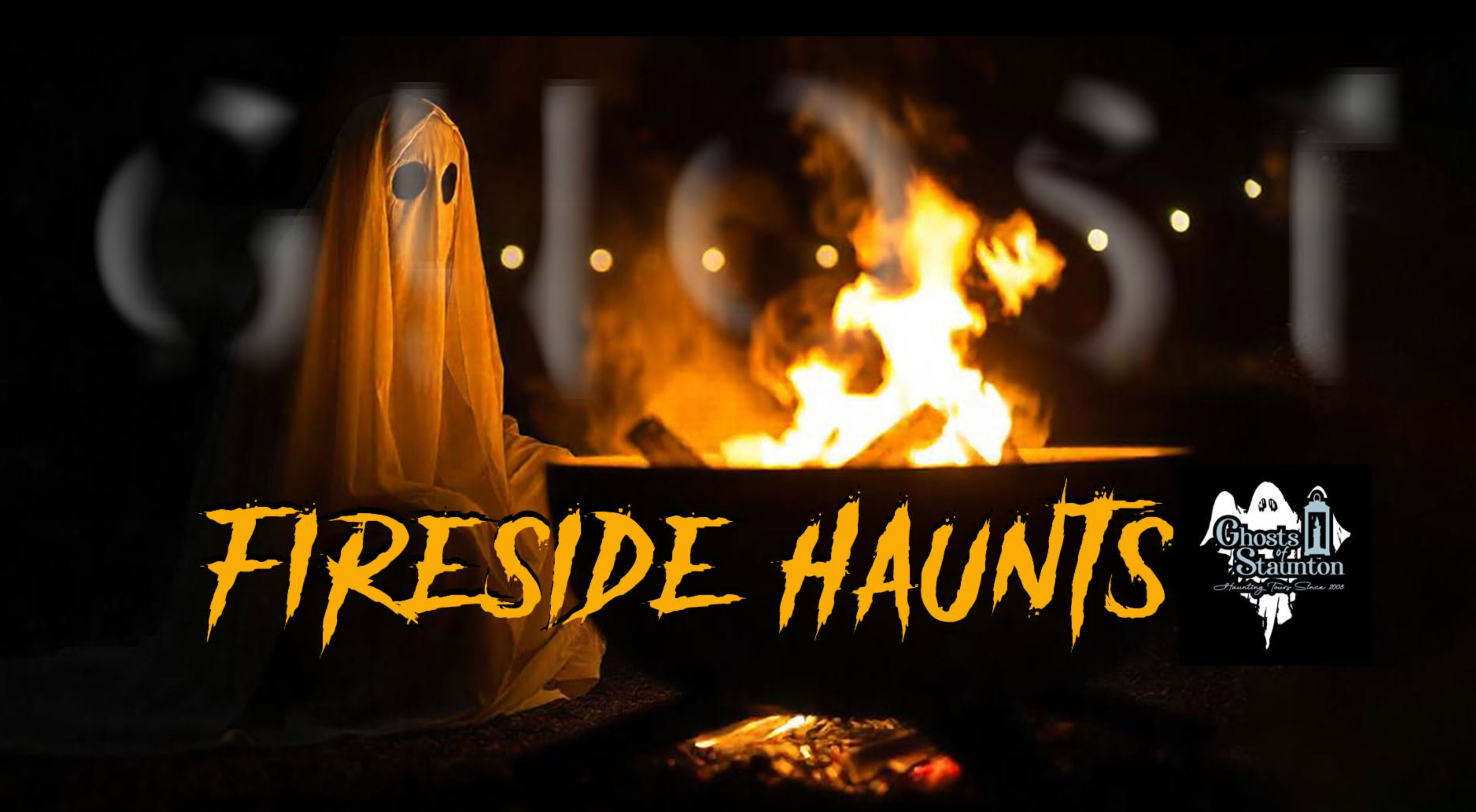 Fireside Haunts with Ghosts of Staunton beside a bonfire