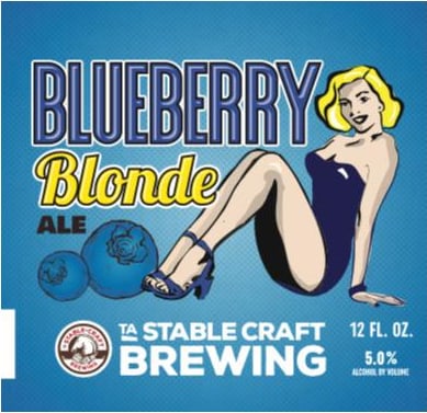 Blueberry Blonde Ale label artwork