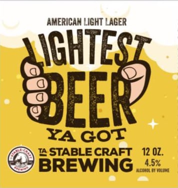 Lightest Beer Ya Got label artwork