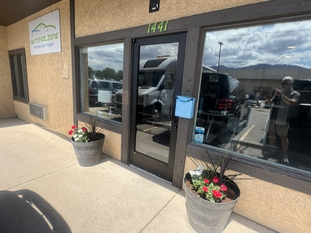 Auto Hail Zone entrance on Burnham Street in Colorado Springs