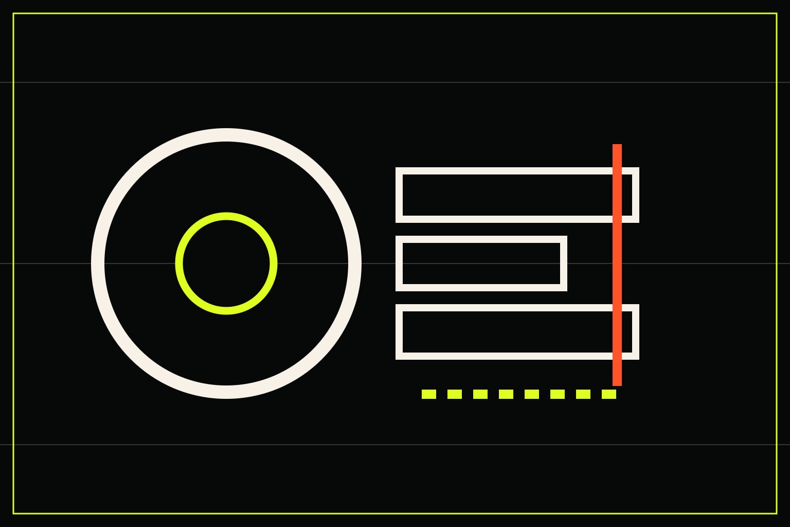 Abstract diagram showing two separate music rights
