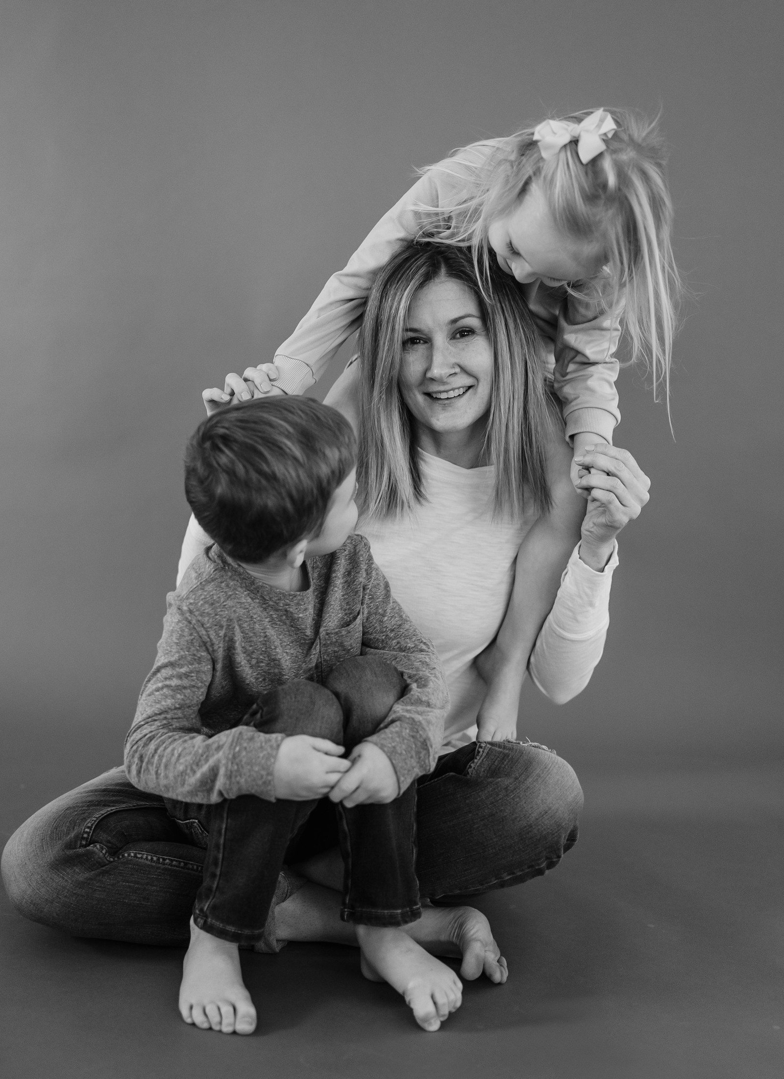 Natalie Desseyn with her children