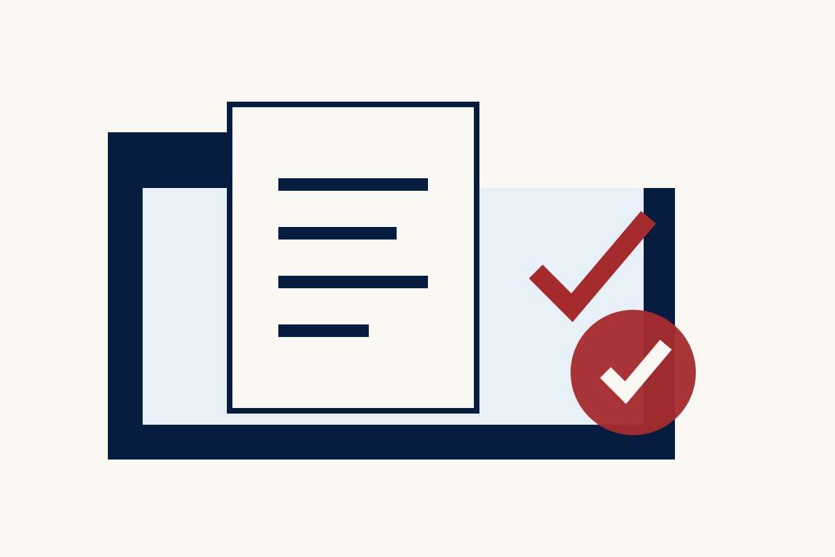 Illustration of an organised documentation folder for reviewing a dental insurance claim