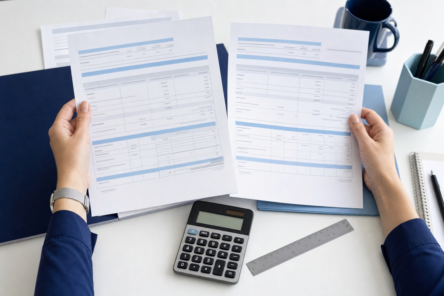 Payment reconciliation documents and calculator