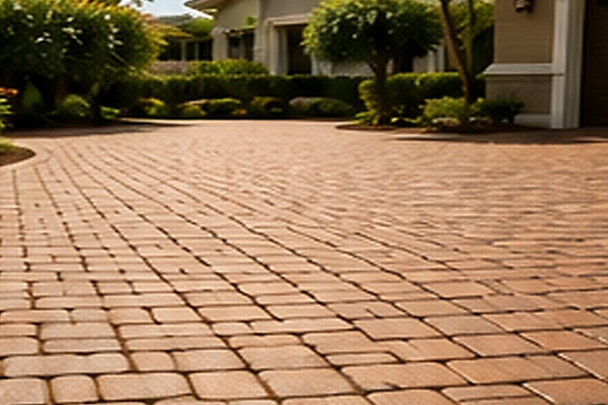 Paver cleaning and sealing before and after, after