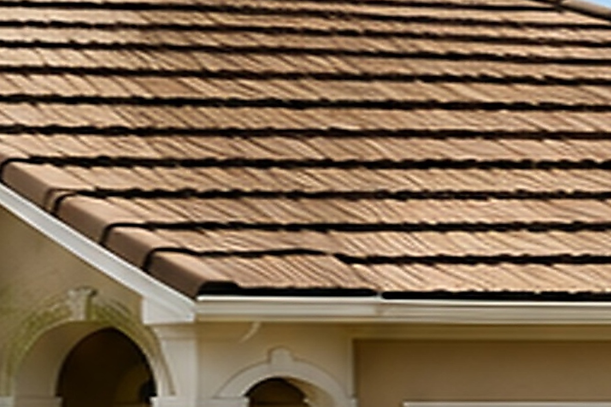 Roof cleaning before and after, before