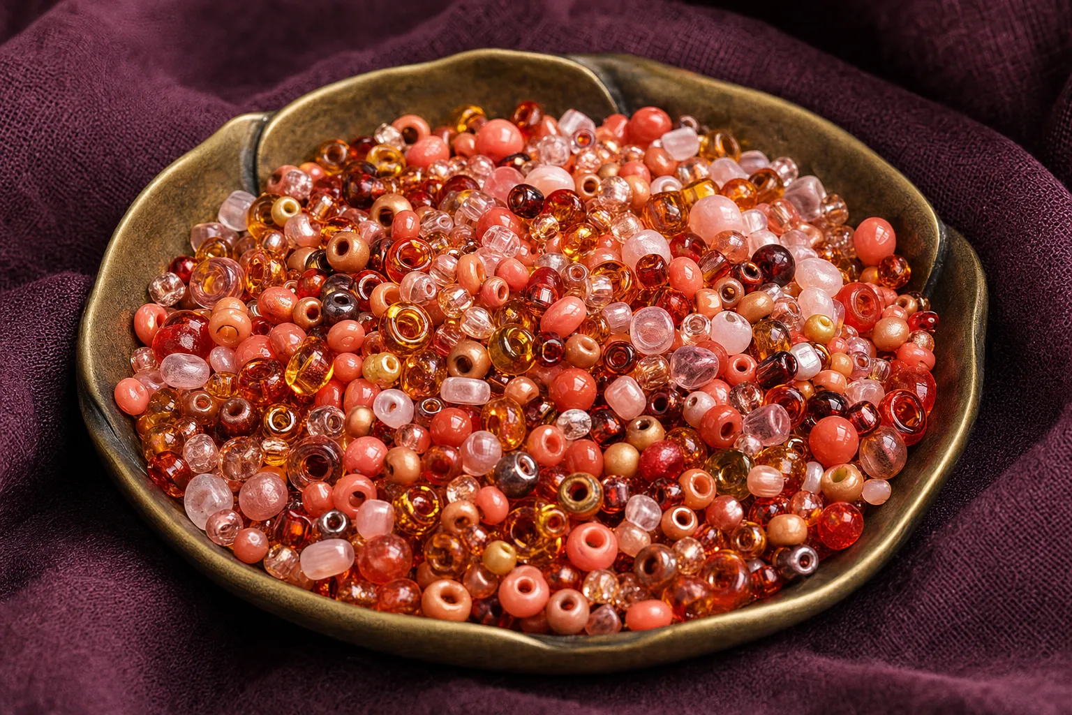 Desert Bloom glass seed bead color palette