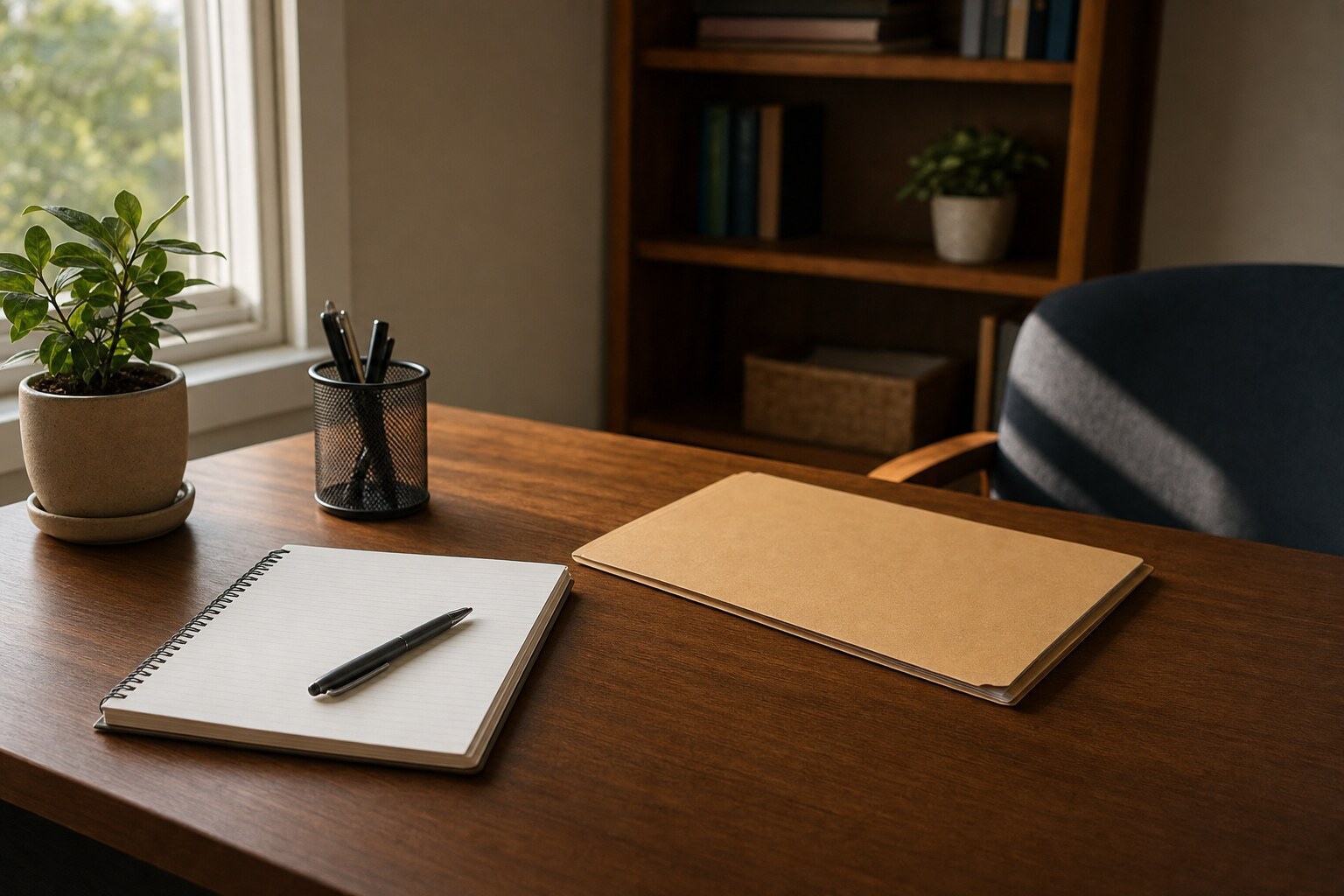 A supervisor’s desk prepared for a thoughtful team conversation