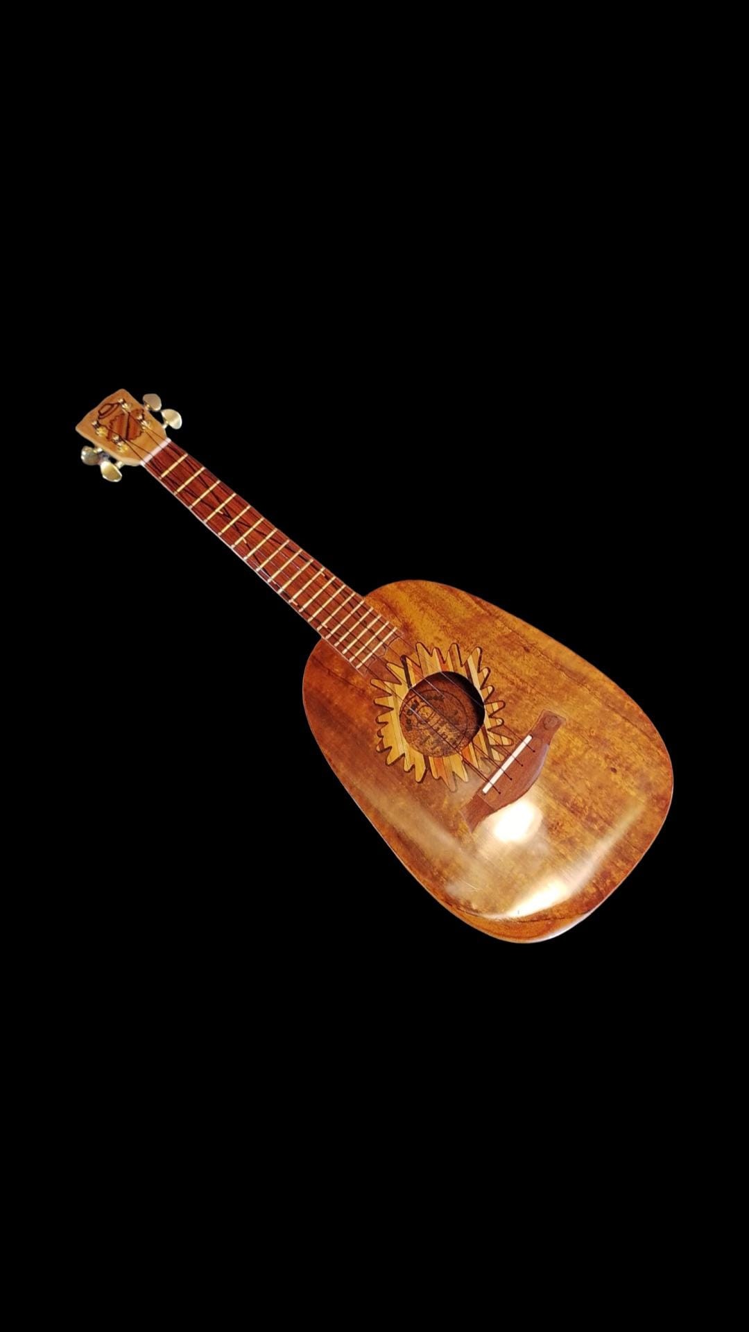 Solid koa pineapple tenor ukulele