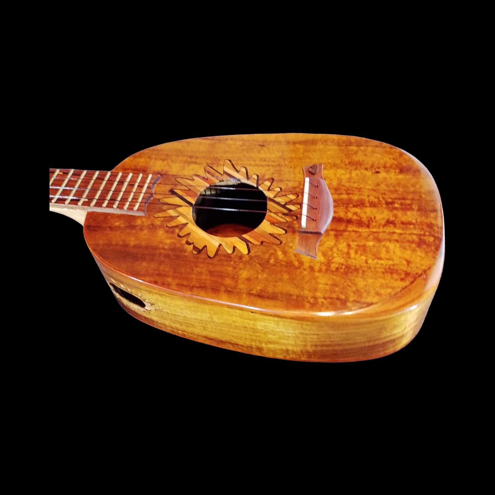 Pineapple koa tenor ukulele detail