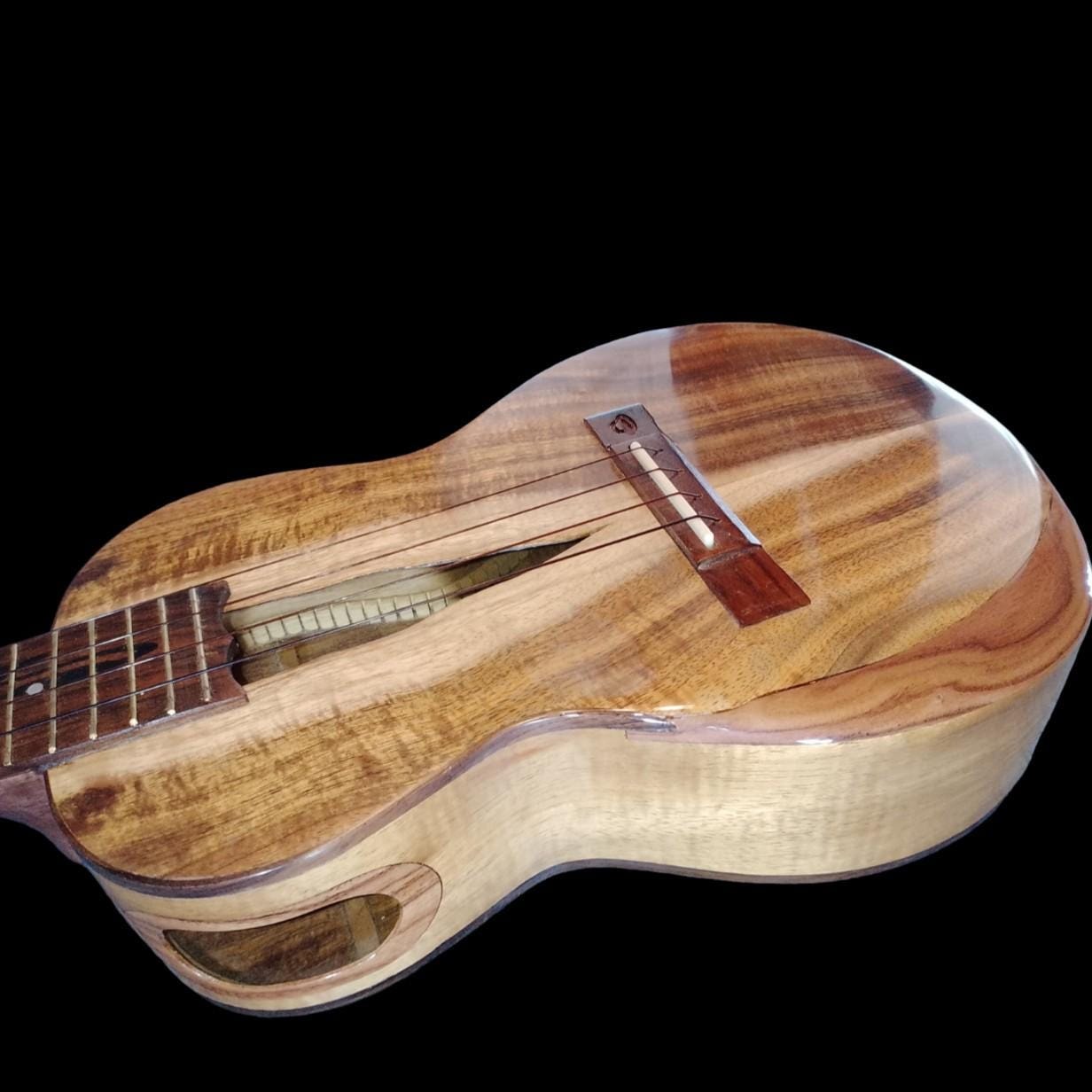 Live-edge koa tenor ukulele, view 2