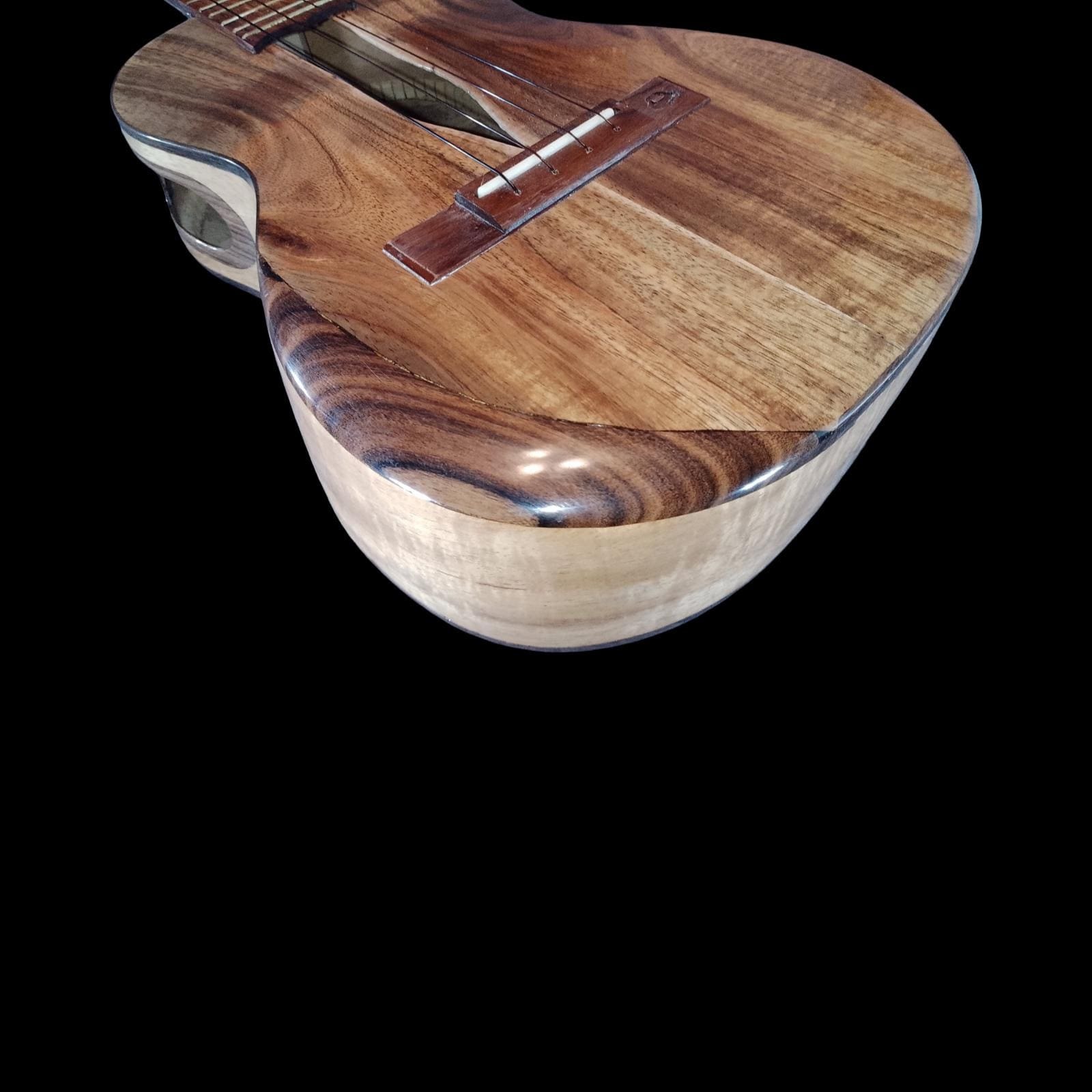 Live-edge koa tenor ukulele, view 3