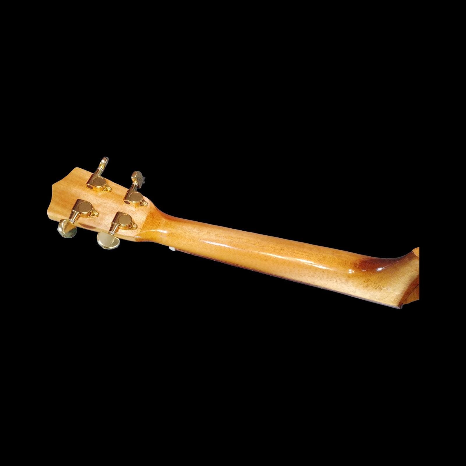 Koa tenor ukulele body detail