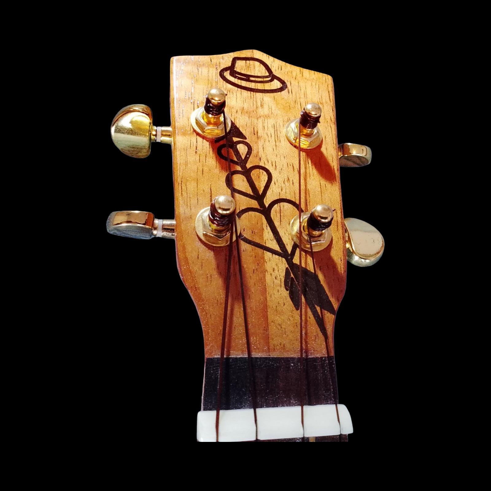Koa tenor ukulele full view
