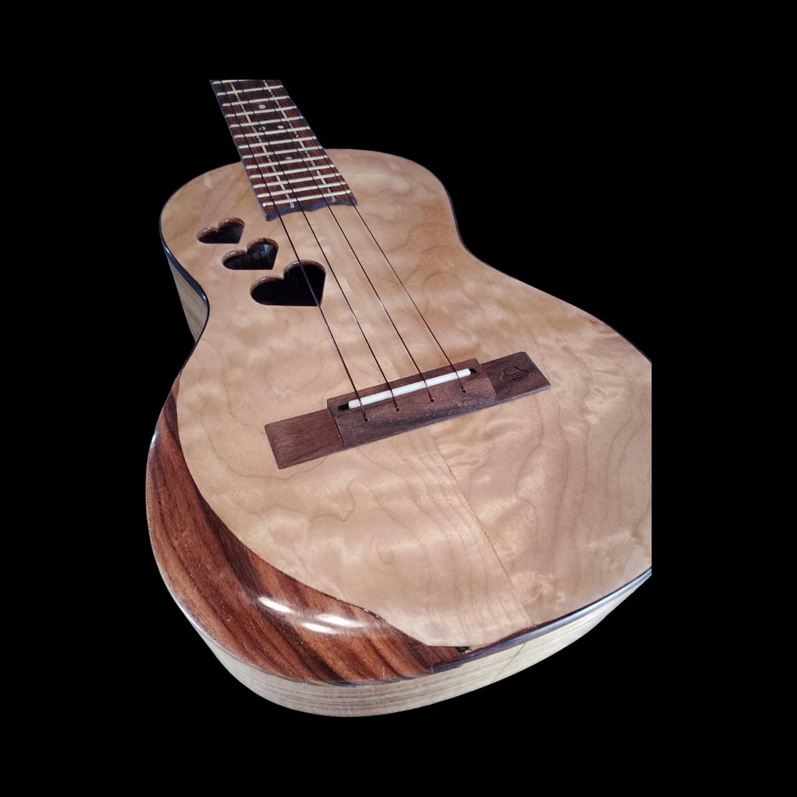 Koa tenor ukulele back