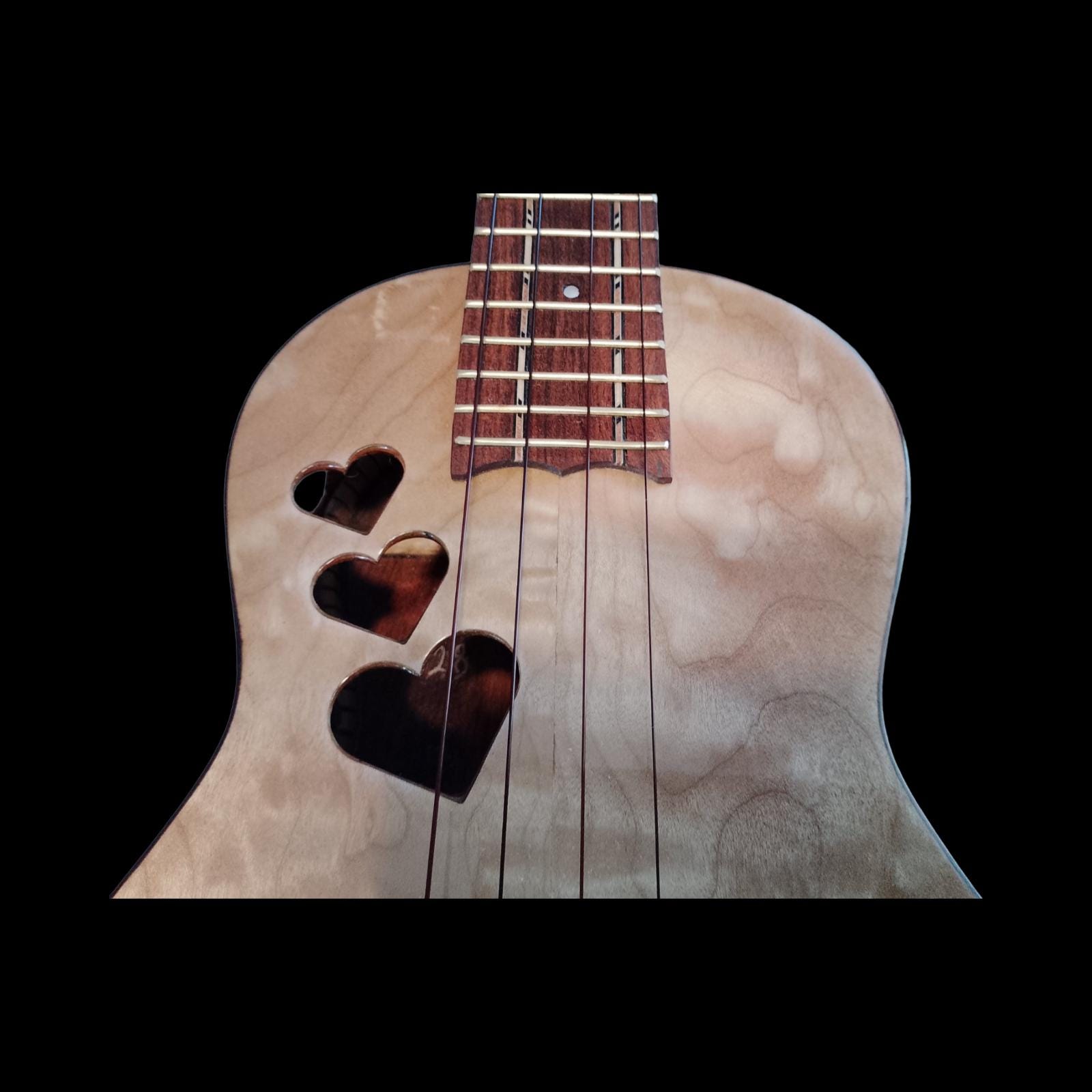 Koa tenor ukulele tuning machines