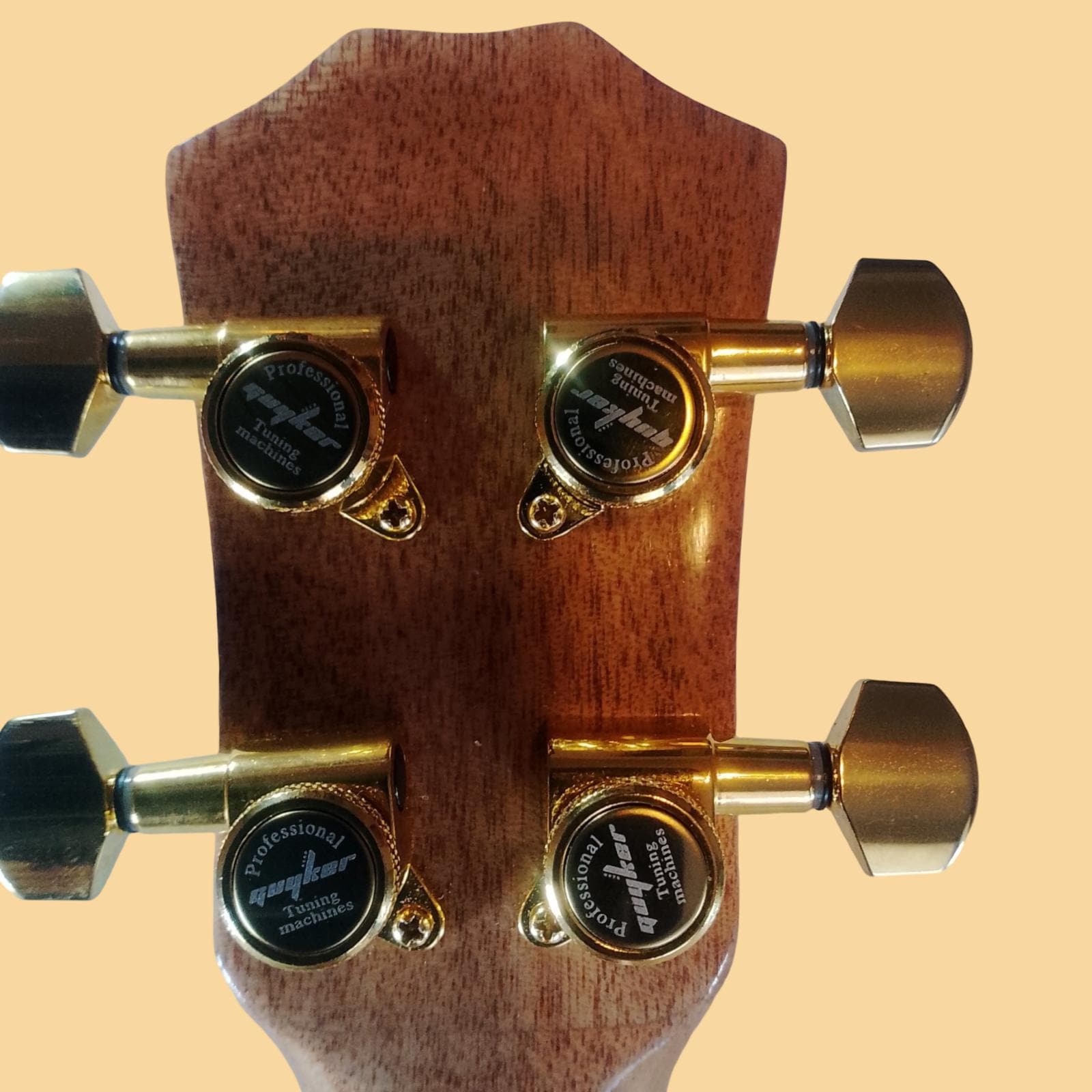 Koa tenor ukulele fretboard