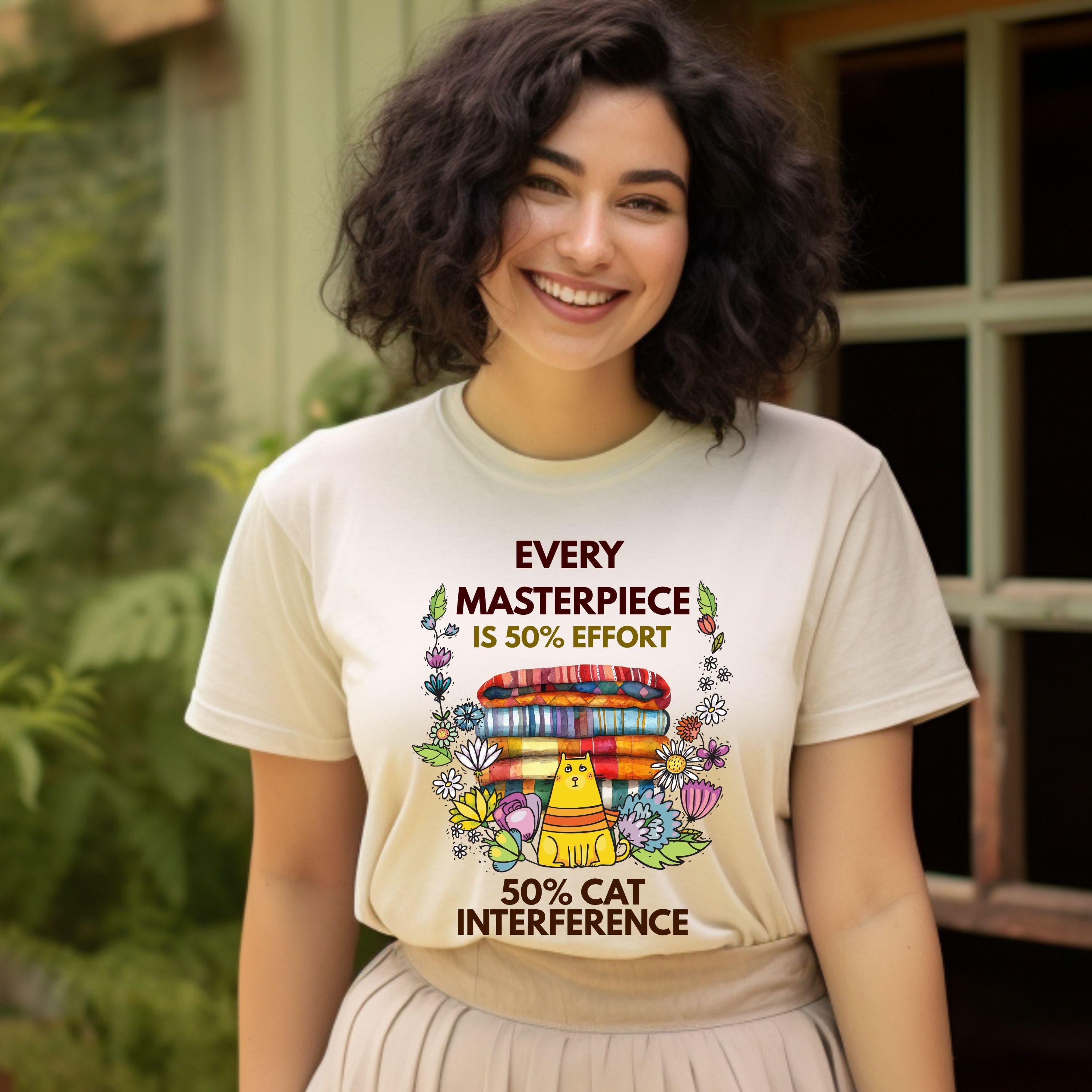 Cat Quilt Enthusiast T-Shirt: Purr-fect Gift for Feline-Loving Crafters and Seamstresses product photo 5