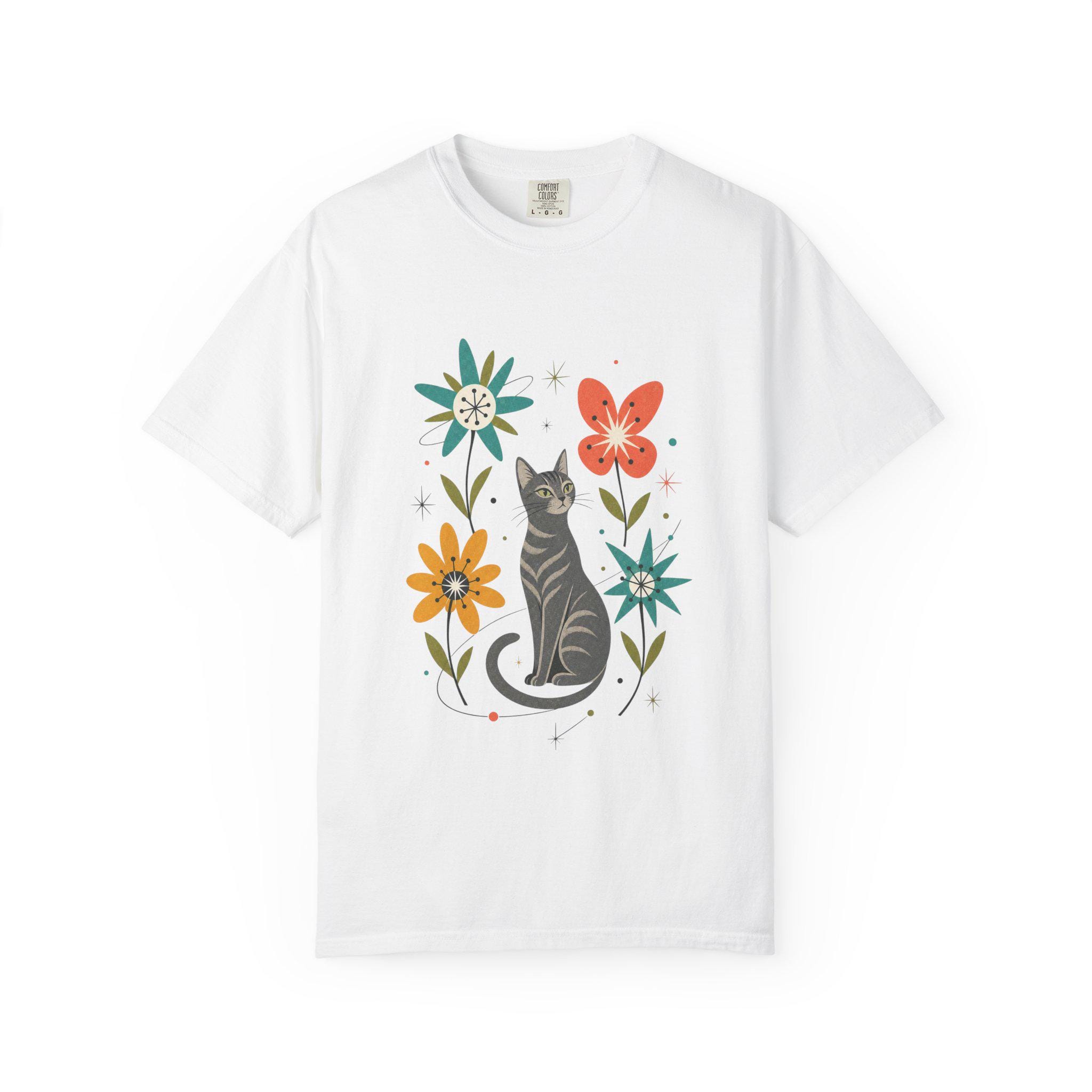 Black Cat Atomic Mid-Century- Retro Cat T-shirt product photo 11