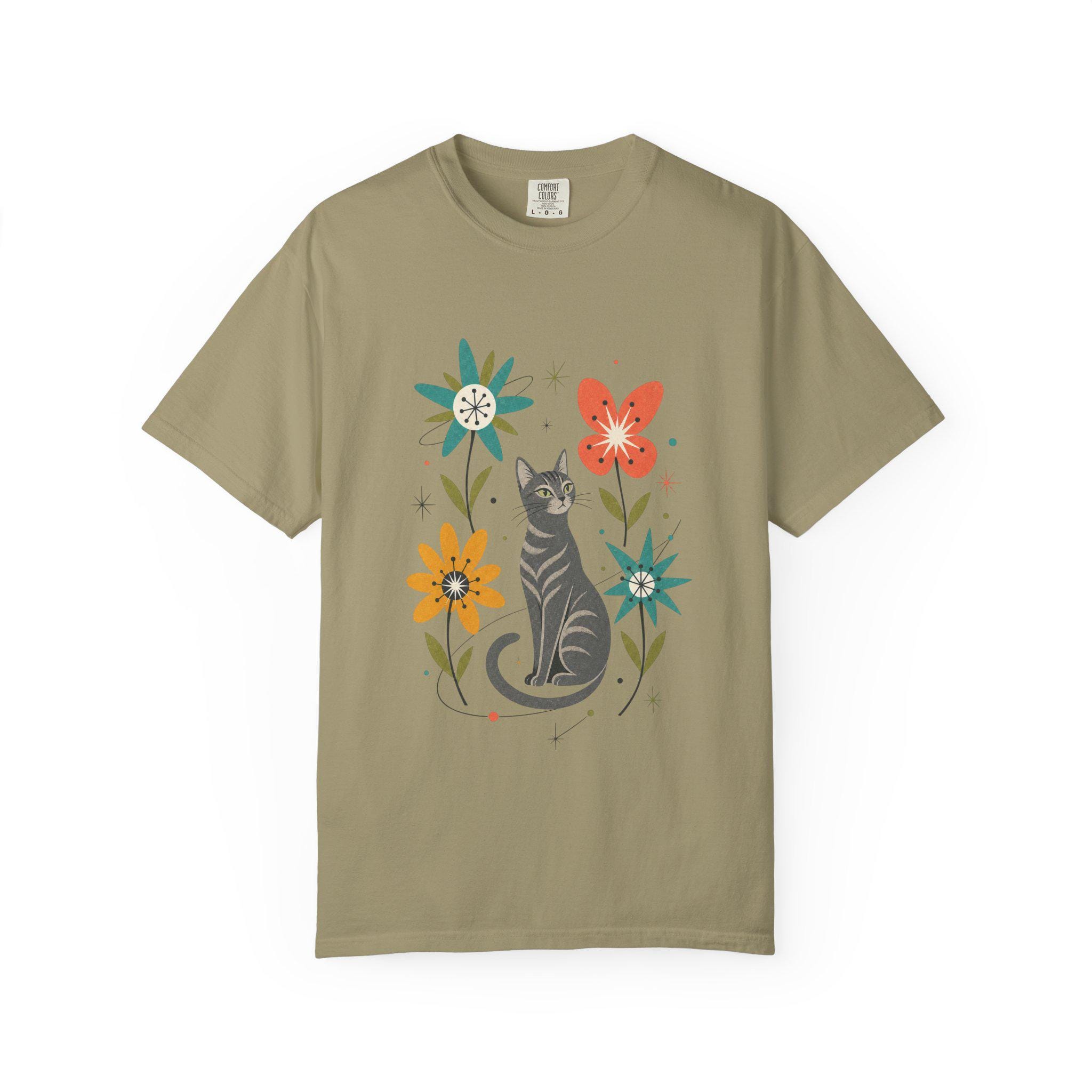 Black Cat Atomic Mid-Century- Retro Cat T-shirt product photo 13