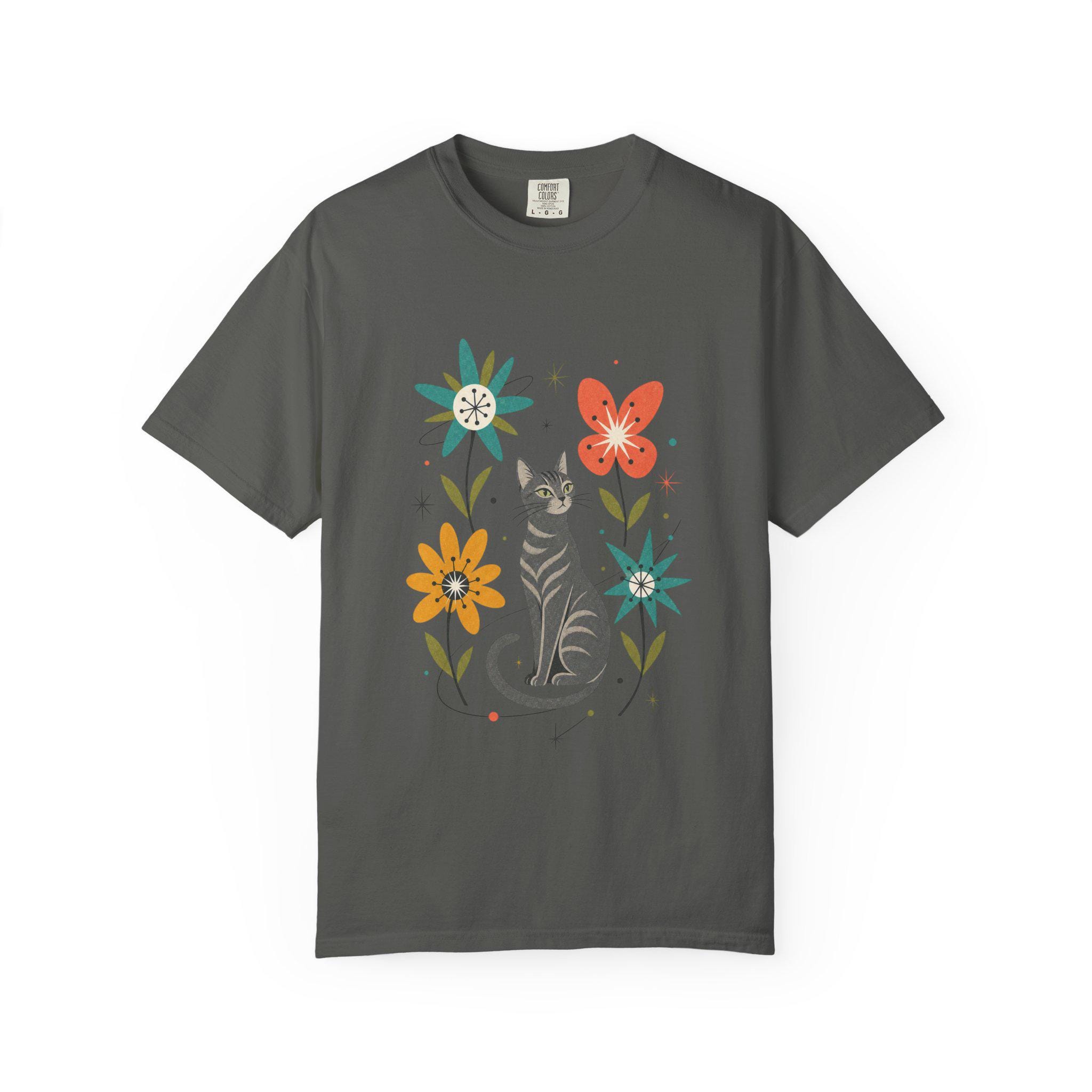 Black Cat Atomic Mid-Century- Retro Cat T-shirt product photo 14