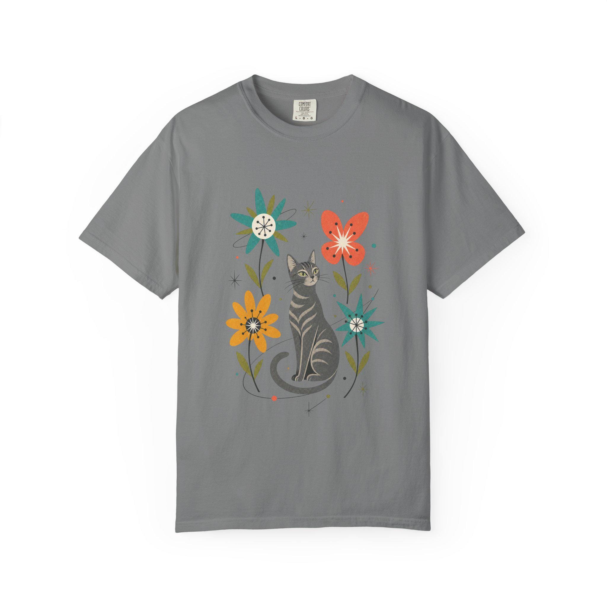 Black Cat Atomic Mid-Century- Retro Cat T-shirt product photo 15