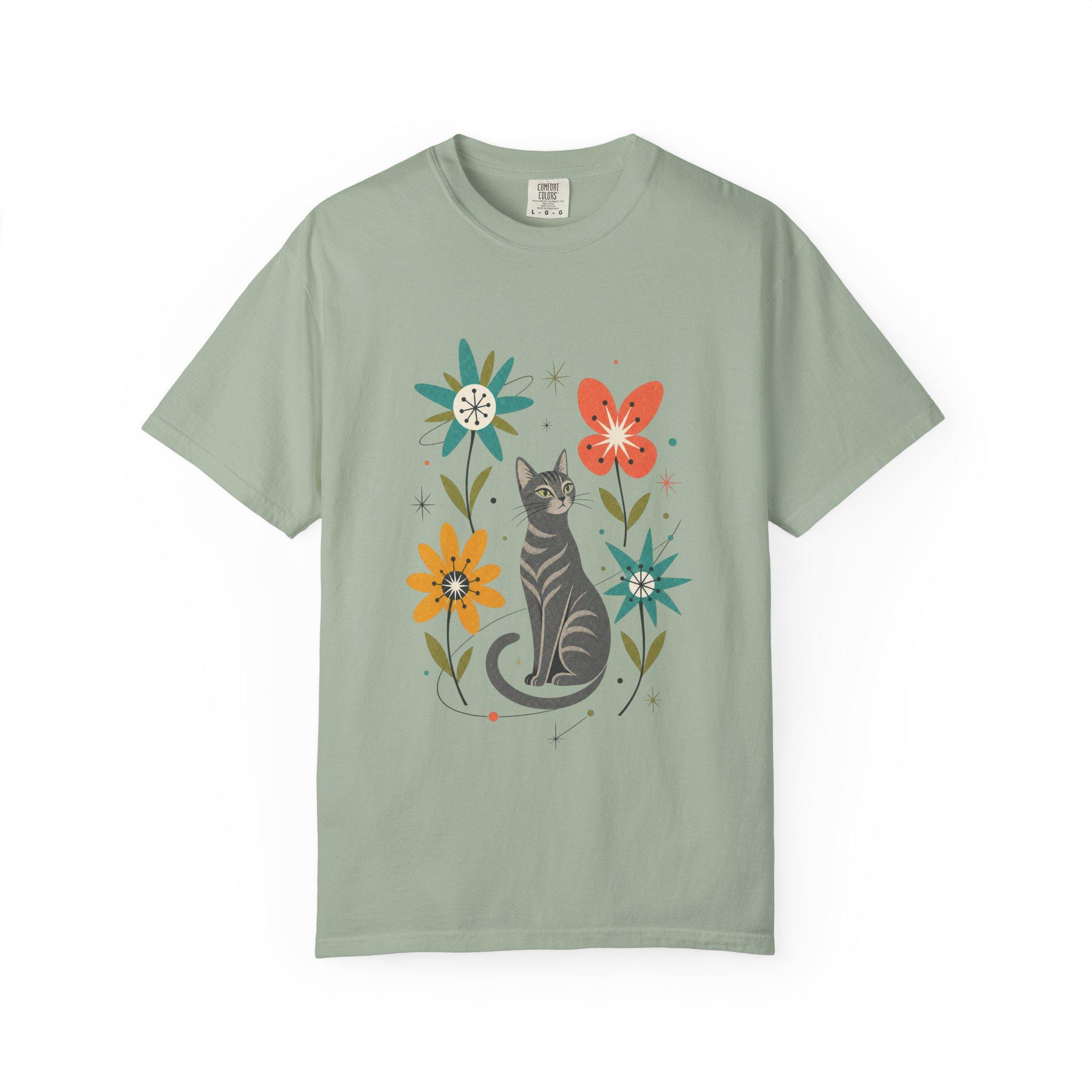 Black Cat Atomic Mid-Century- Retro Cat T-shirt product photo 9