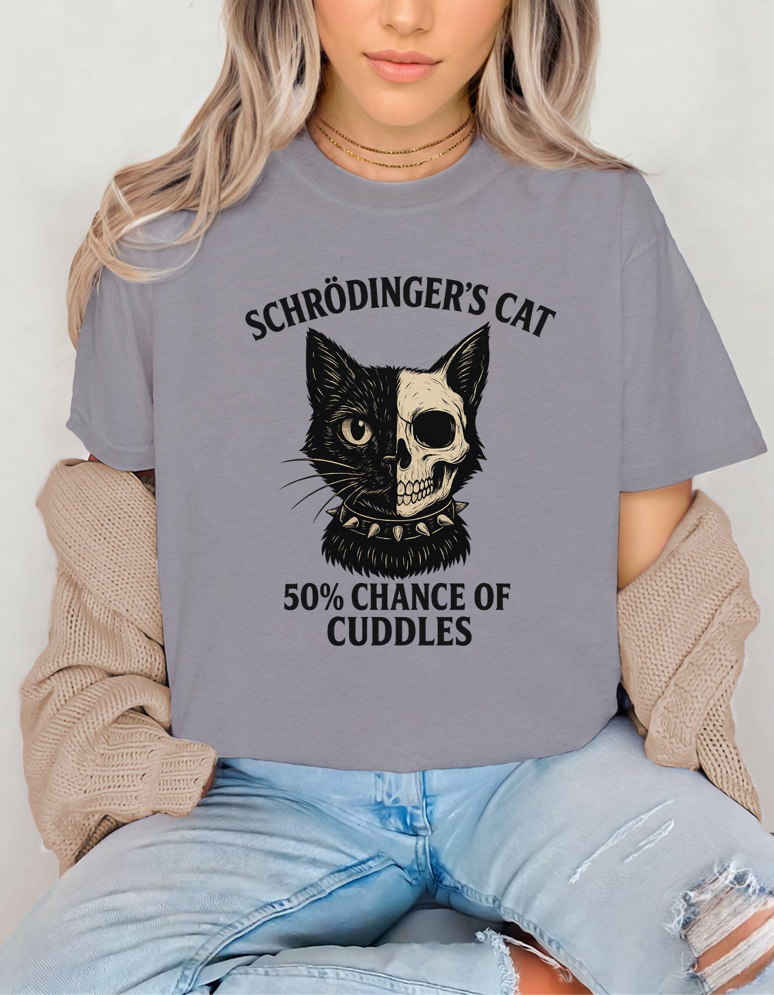 Schrodinger's Cat T-Shirt: Funny Quantum Physics Humor for Science Geeks and Pet Lovers product photo 1