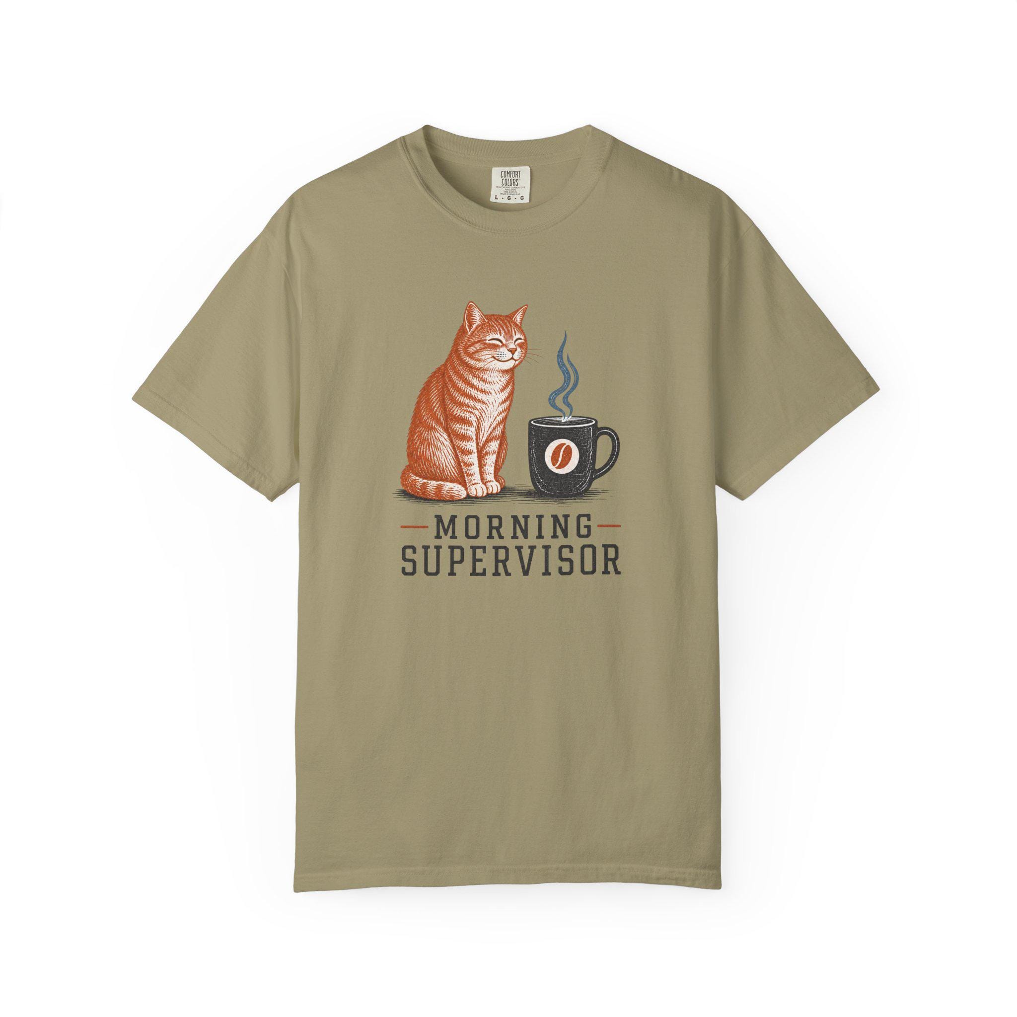Morning Supervisor Cat tee- Coffee and Cats product photo 10