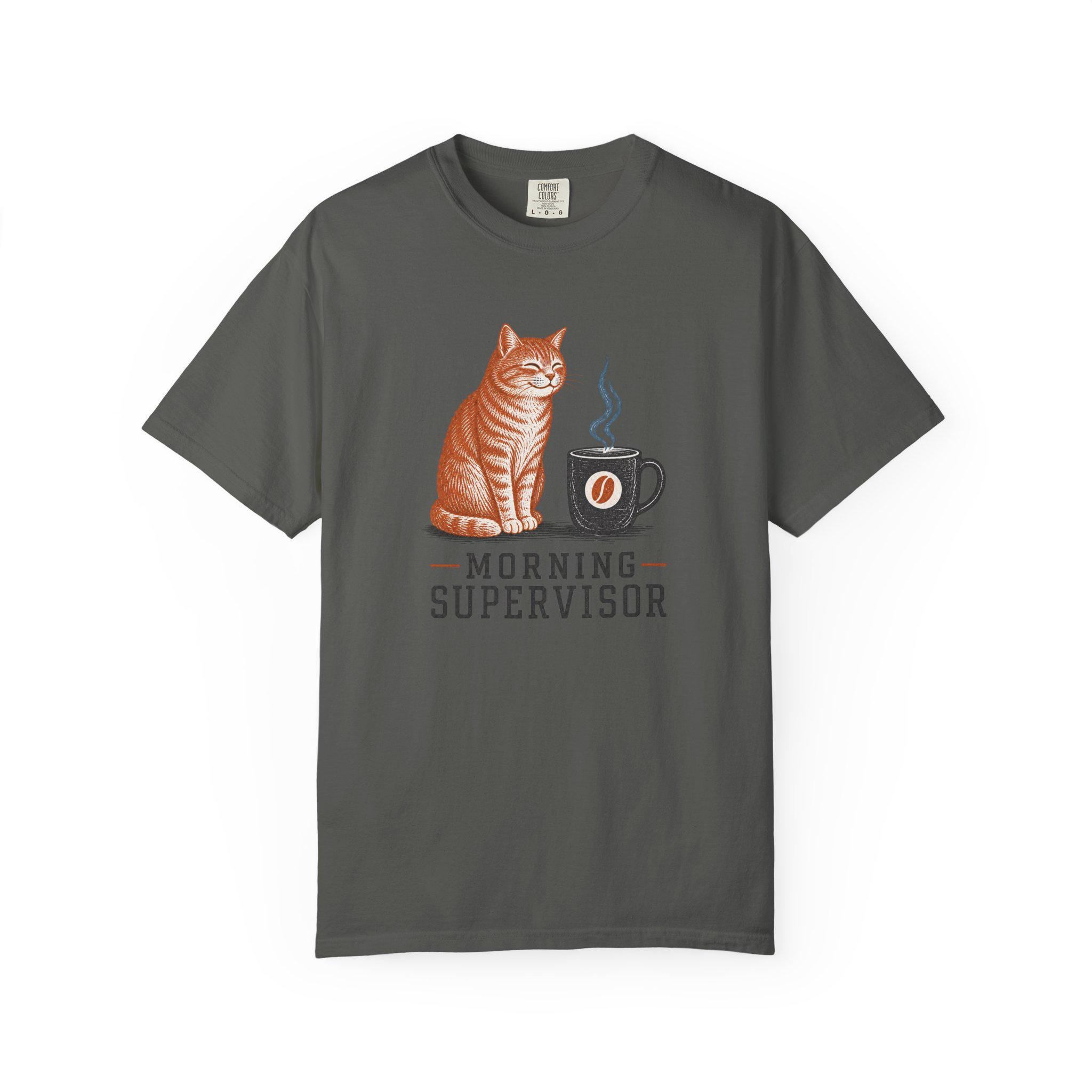 Morning Supervisor Cat tee- Coffee and Cats product photo 11
