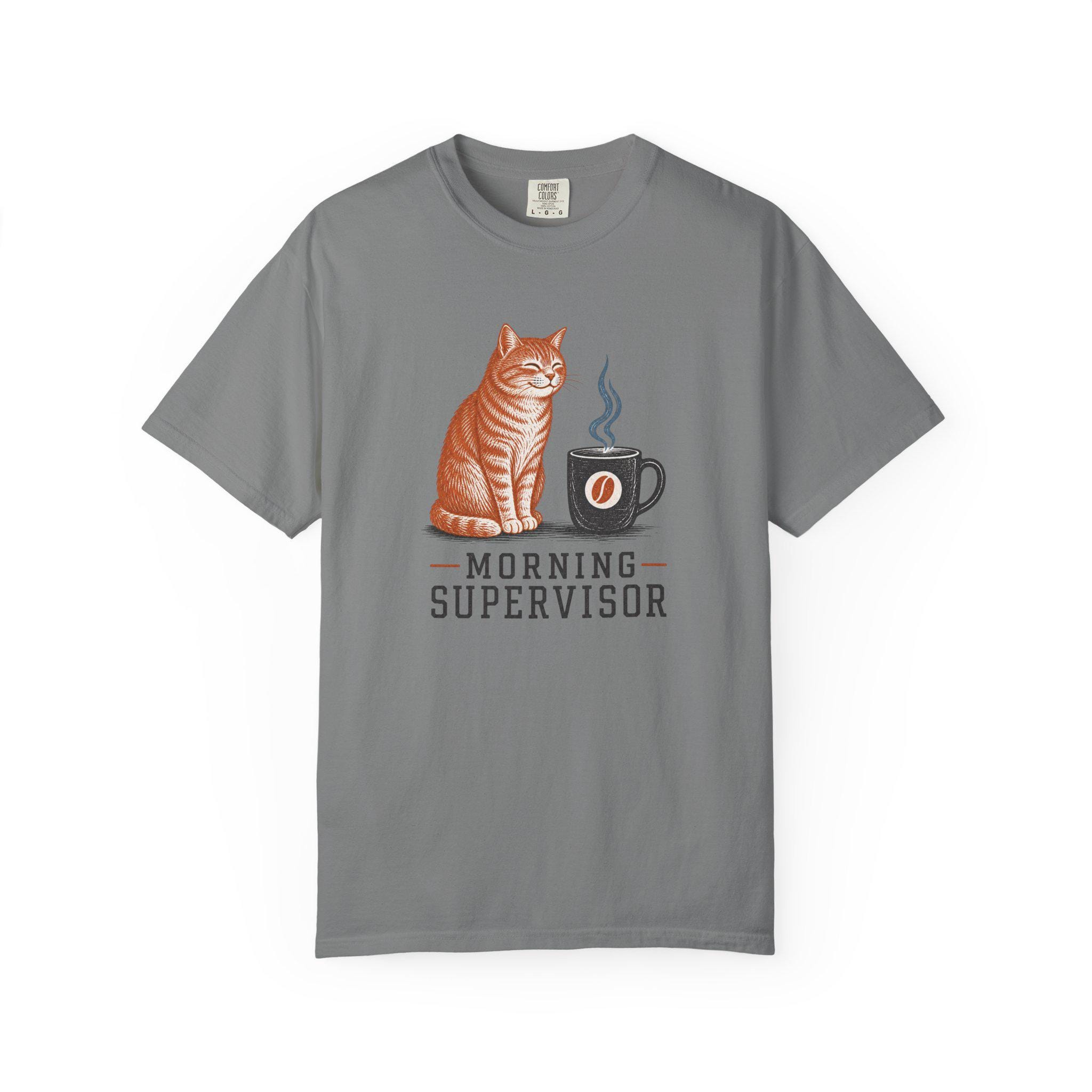 Morning Supervisor Cat tee- Coffee and Cats product photo 12