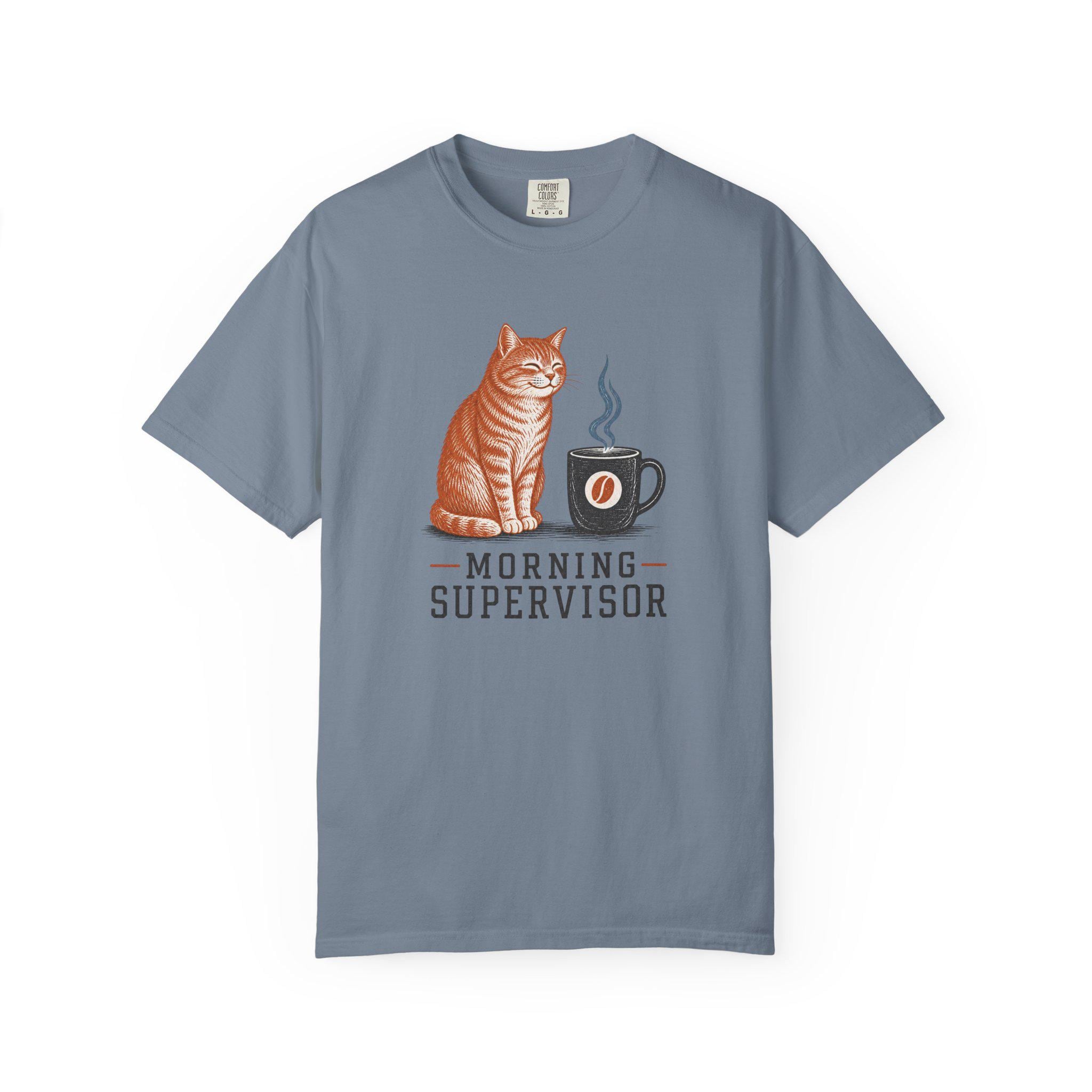 Morning Supervisor Cat tee- Coffee and Cats product photo 14
