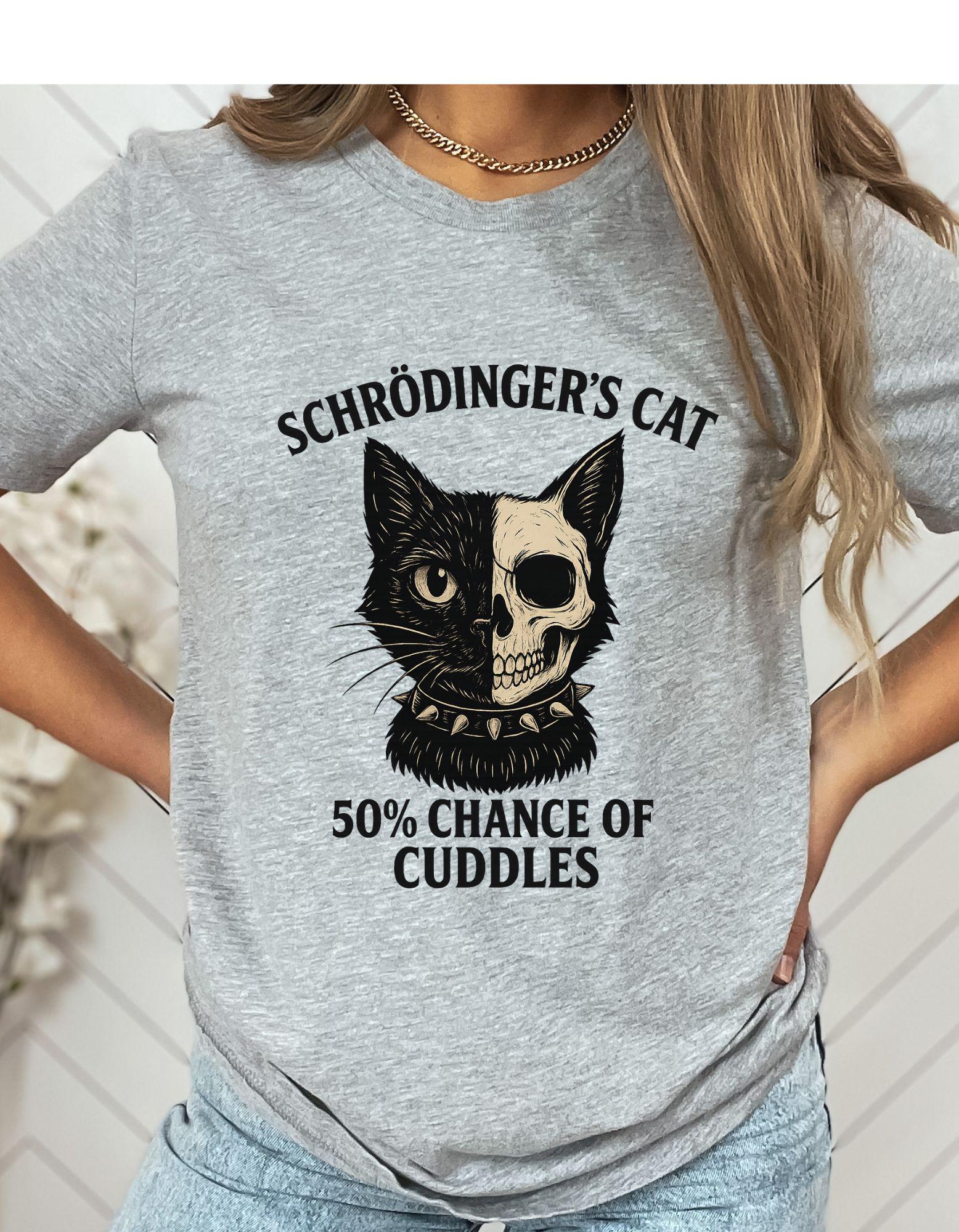 Schrodinger's Cat T-Shirt: Funny Quantum Physics Humor for Science Geeks and Pet Lovers product photo 2