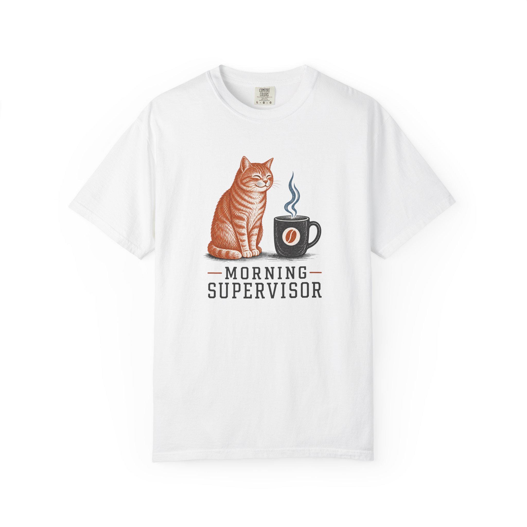 Morning Supervisor Cat tee- Coffee and Cats product photo 8