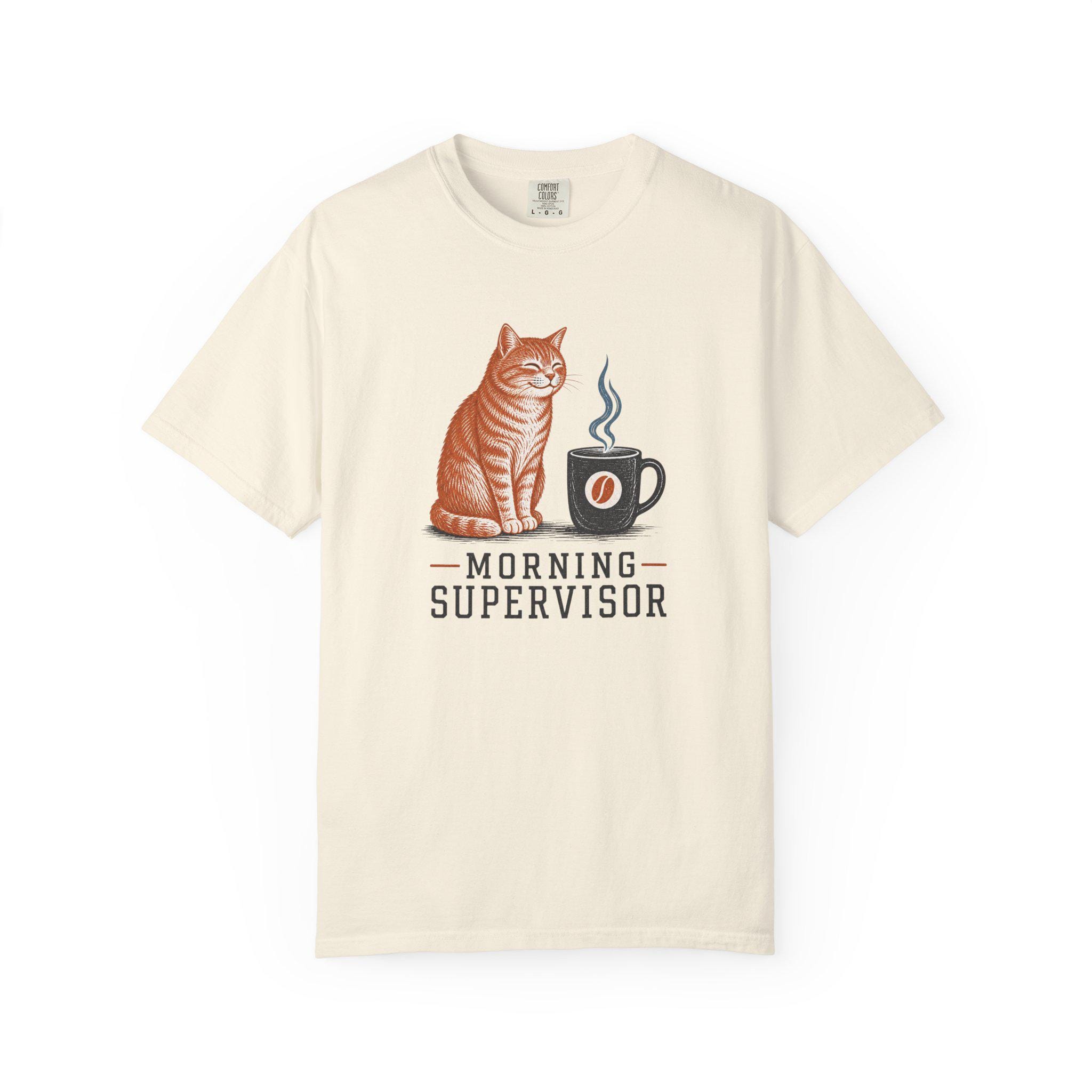 Morning Supervisor Cat tee- Coffee and Cats product photo 9