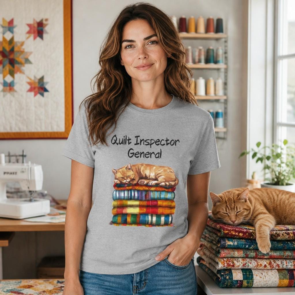 Funny Quilting Cat T-shirt- Quilters Shirt product photo 2