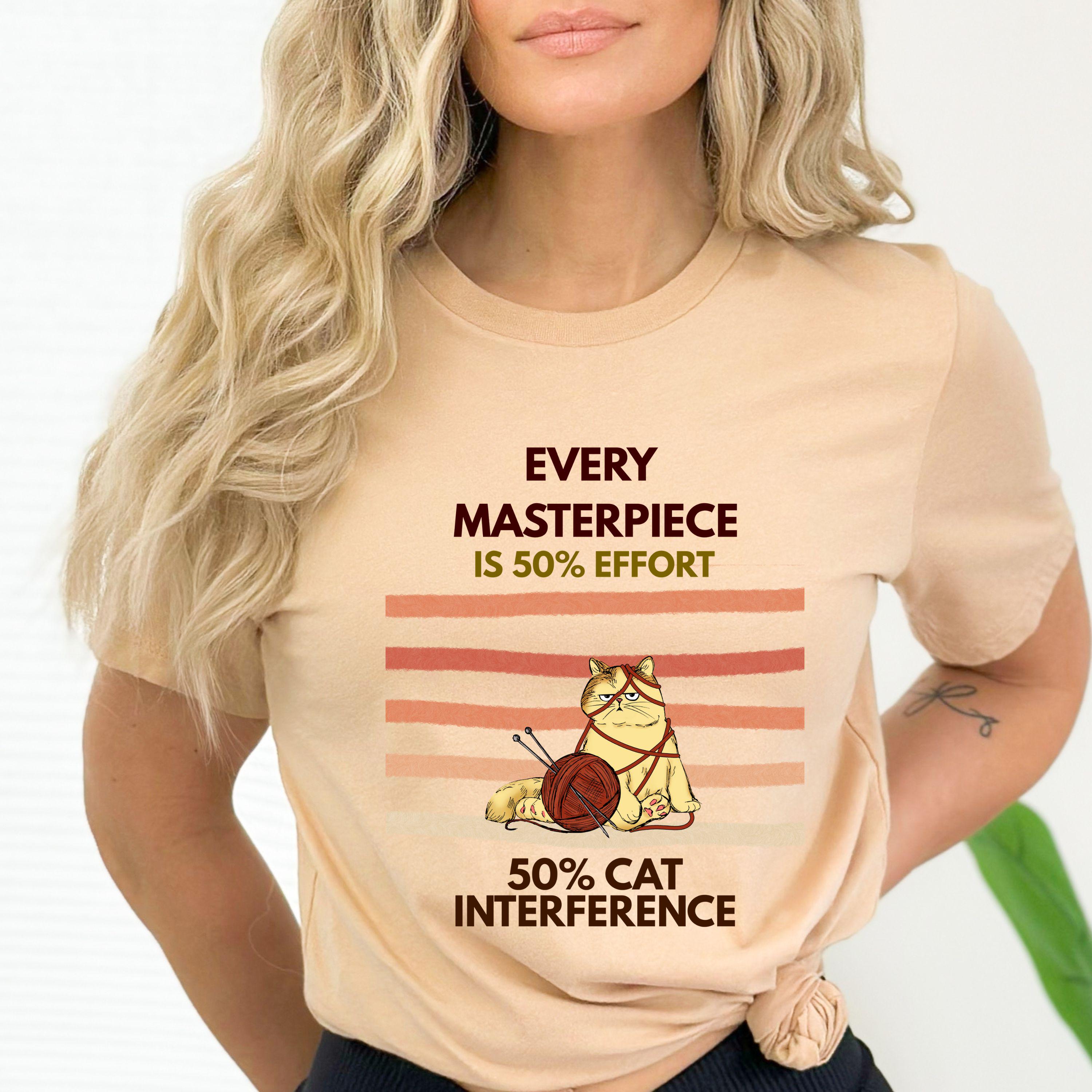 Cat Mom T-Shirt: Funny Yarn Lover Gift, Knitting Crochet Tee product photo 1
