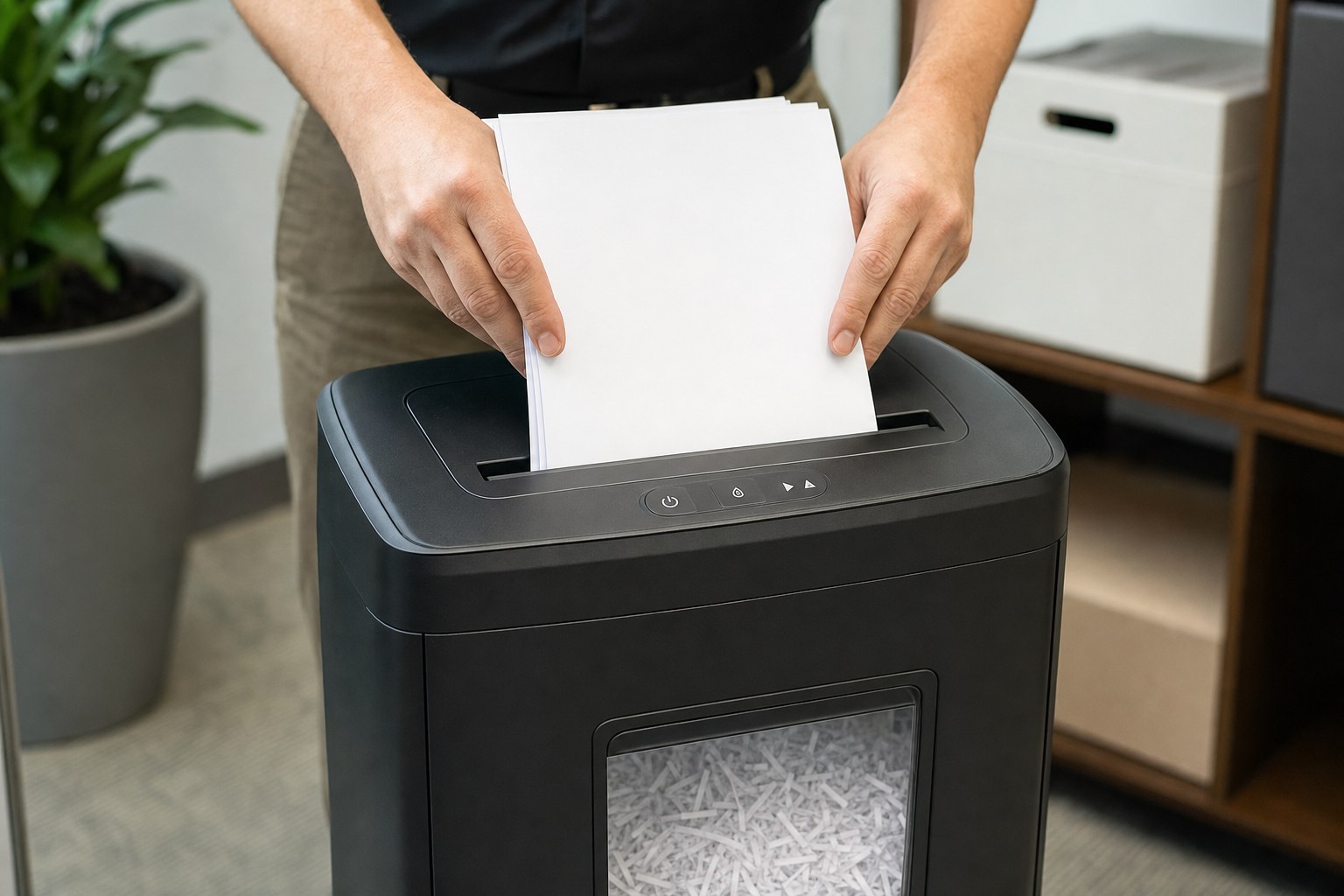 Illustrative view of document shredding