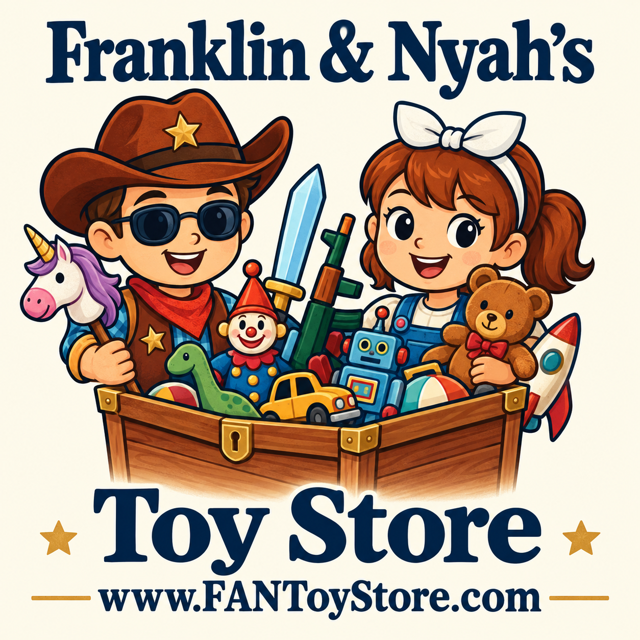 Franklin and Nyah's Toy Store logo