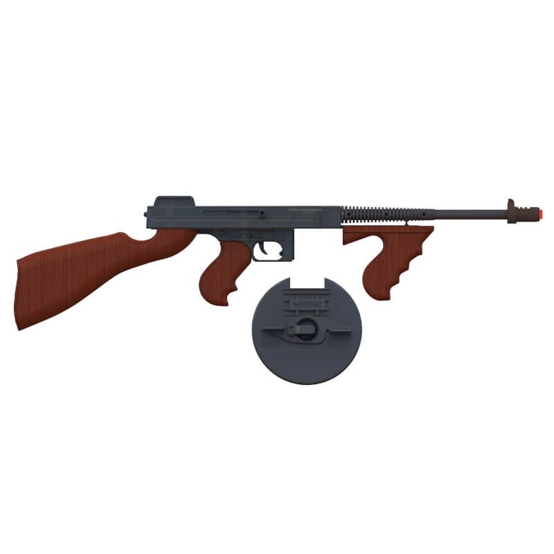 Gonher gangster cap gun with drum magazine