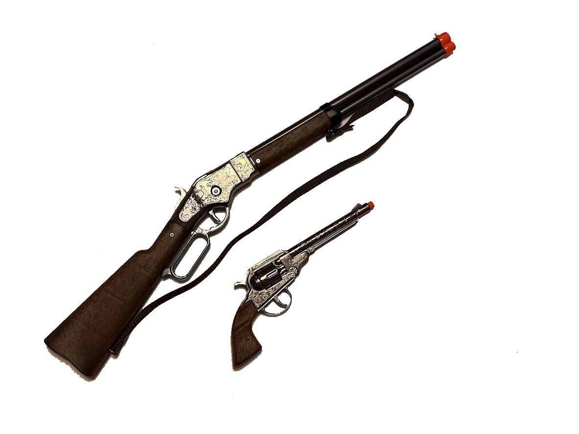 Gonher cowboy cap gun rifle and revolver