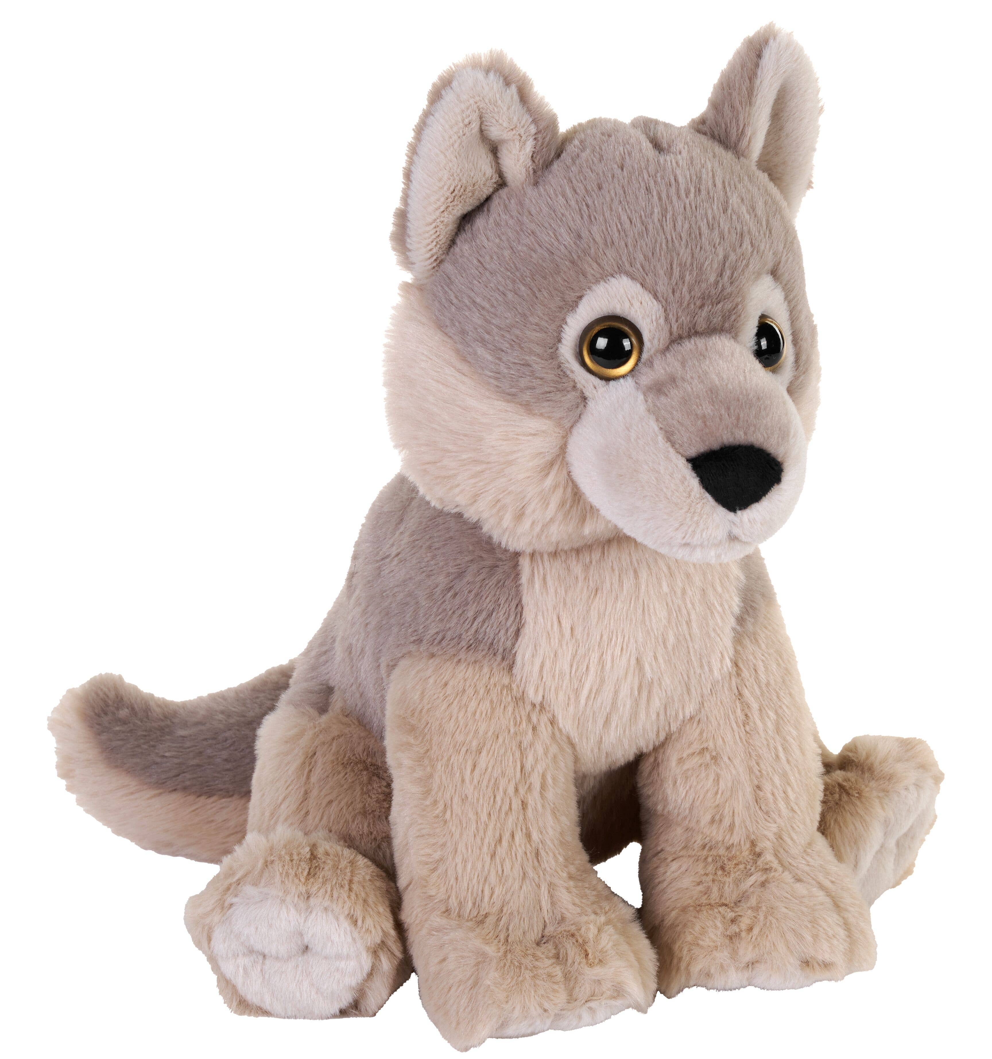 A realistic wolf plush toy, one possible focus for an animal-themed collection