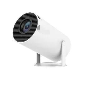 White HY300 portable smart projector ready for an HDMI connection