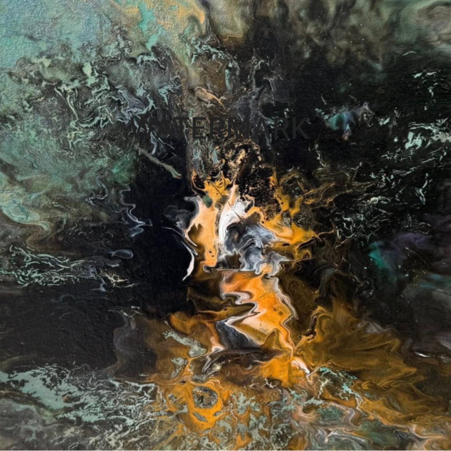 11 by 14 original black and gold artwork by Dr. Mary Barrett Alimenti