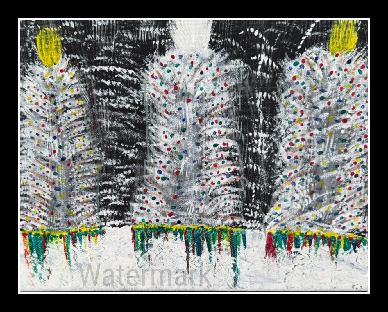 Original candle painting by Dr. Mary Barrett Alimenti