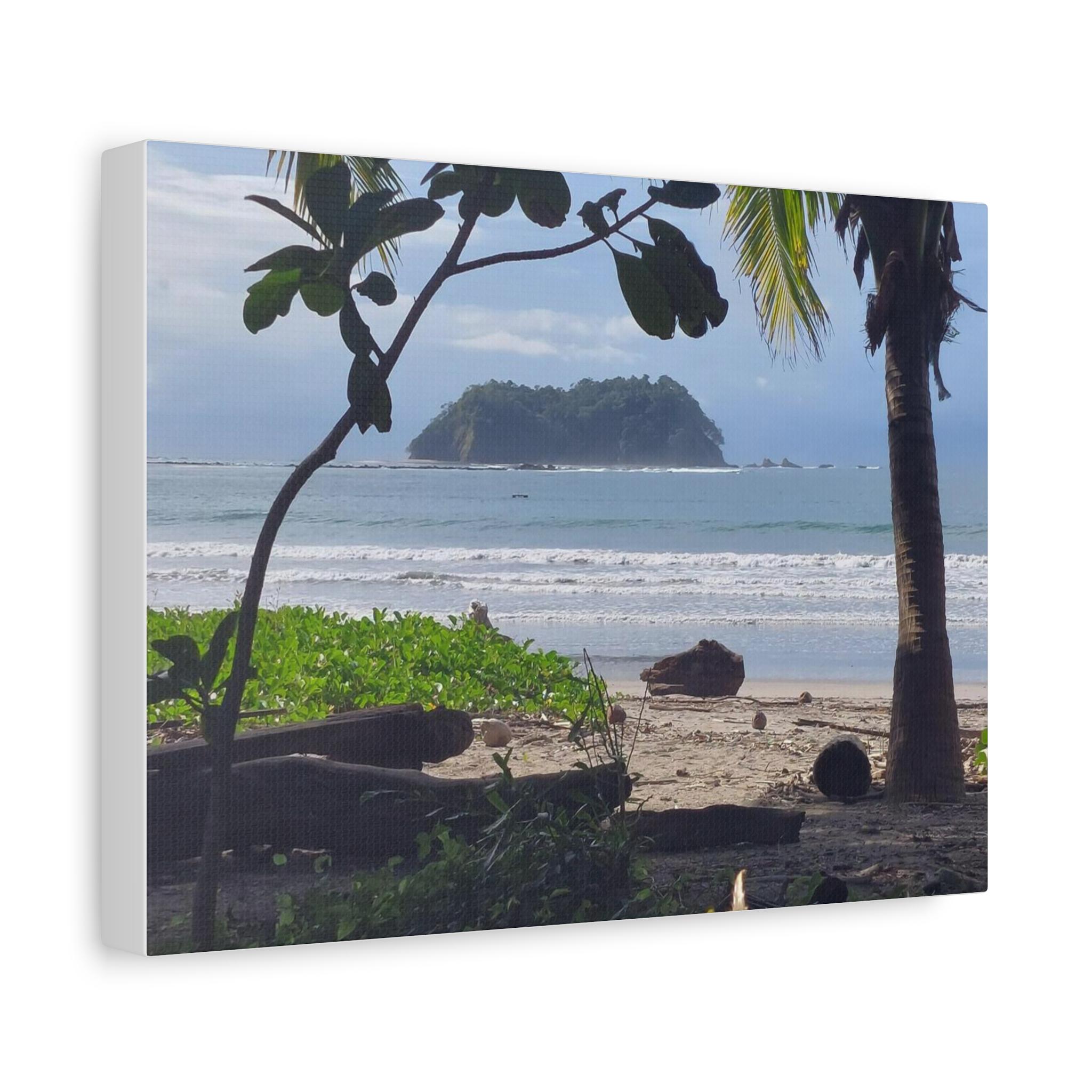 Tropical Beach Island Matte Canvas view 2