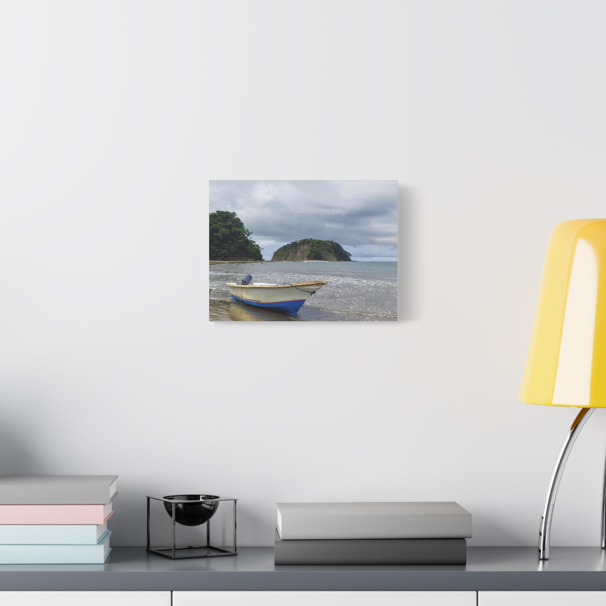 Fishing Boat on Shore Canvas view 3