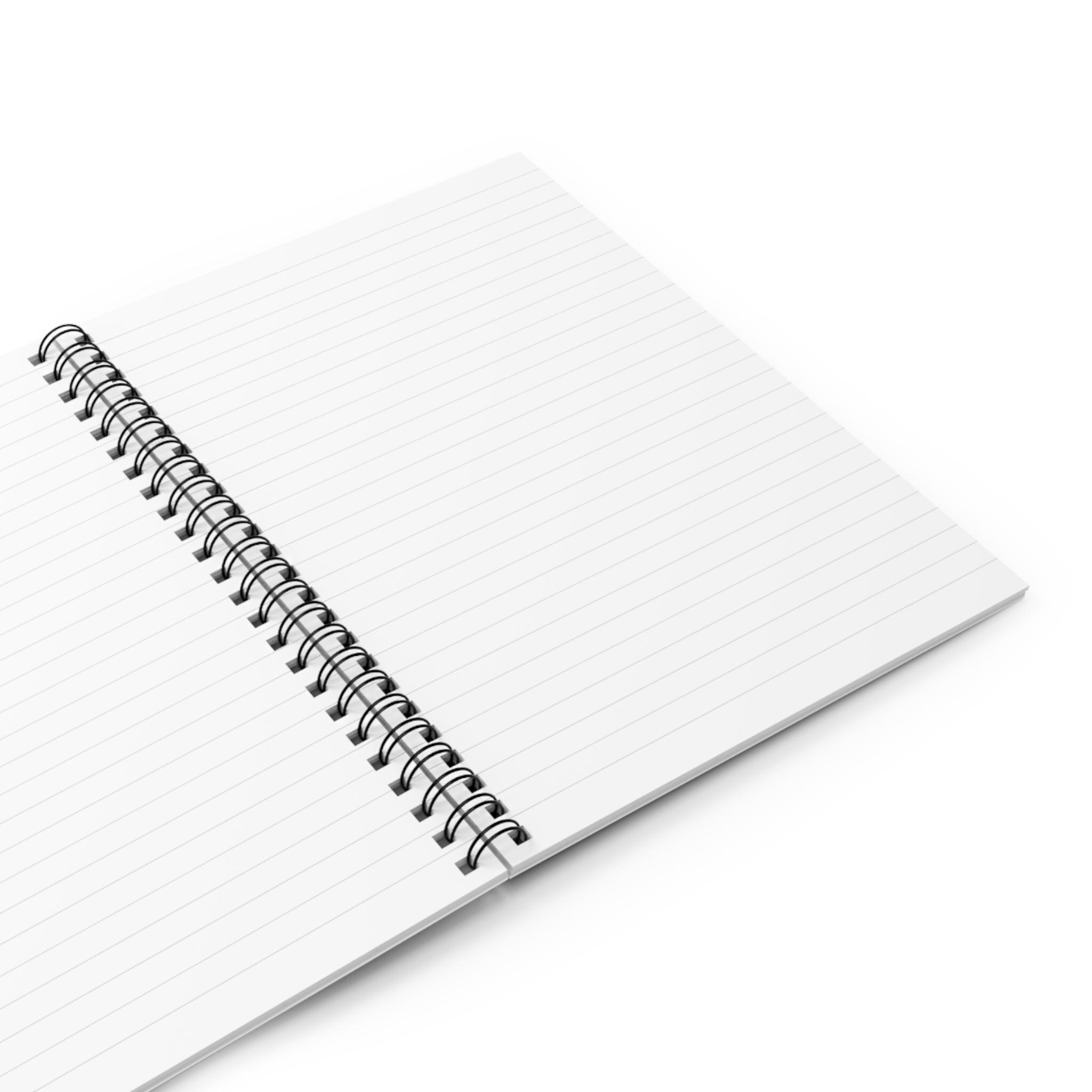 Peach Hibiscus Spiral Notebook | Ruled Lined Journal view 4