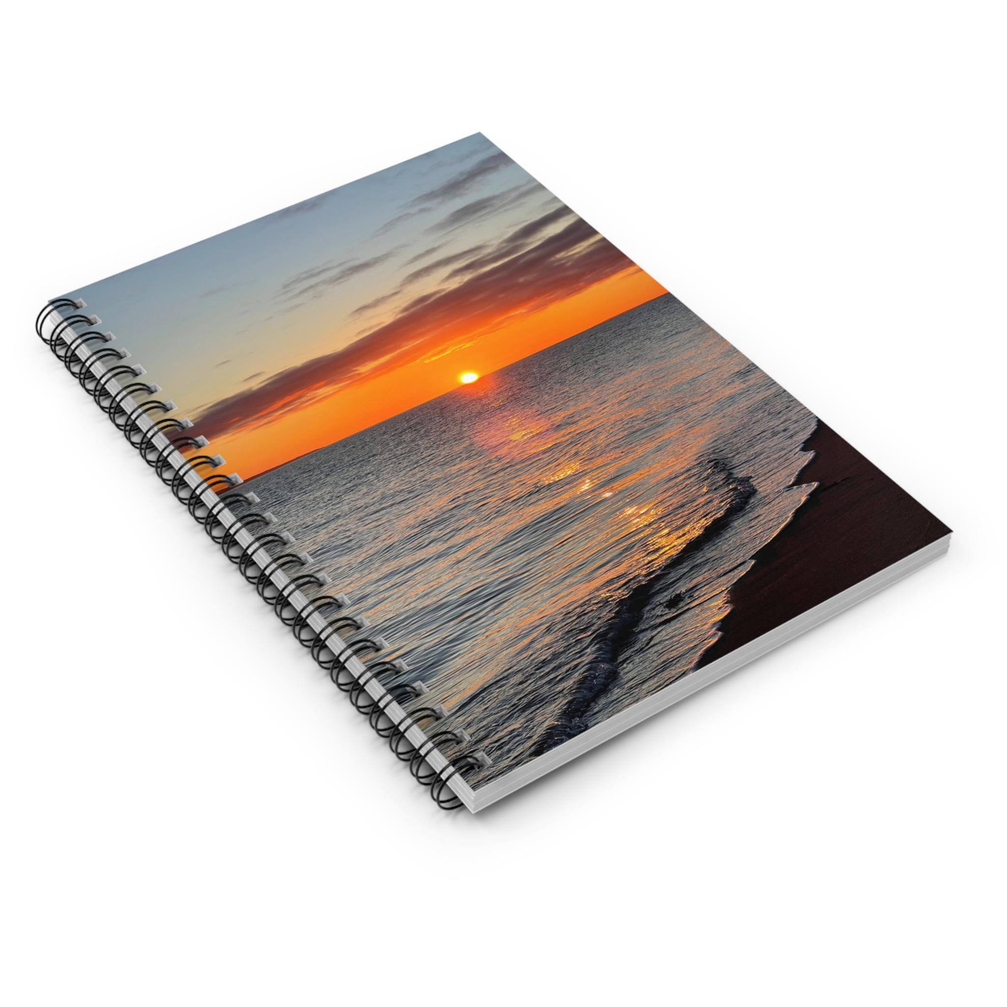 Sunset Beach Spiral Notebook | Ruled Lined Journal view 3