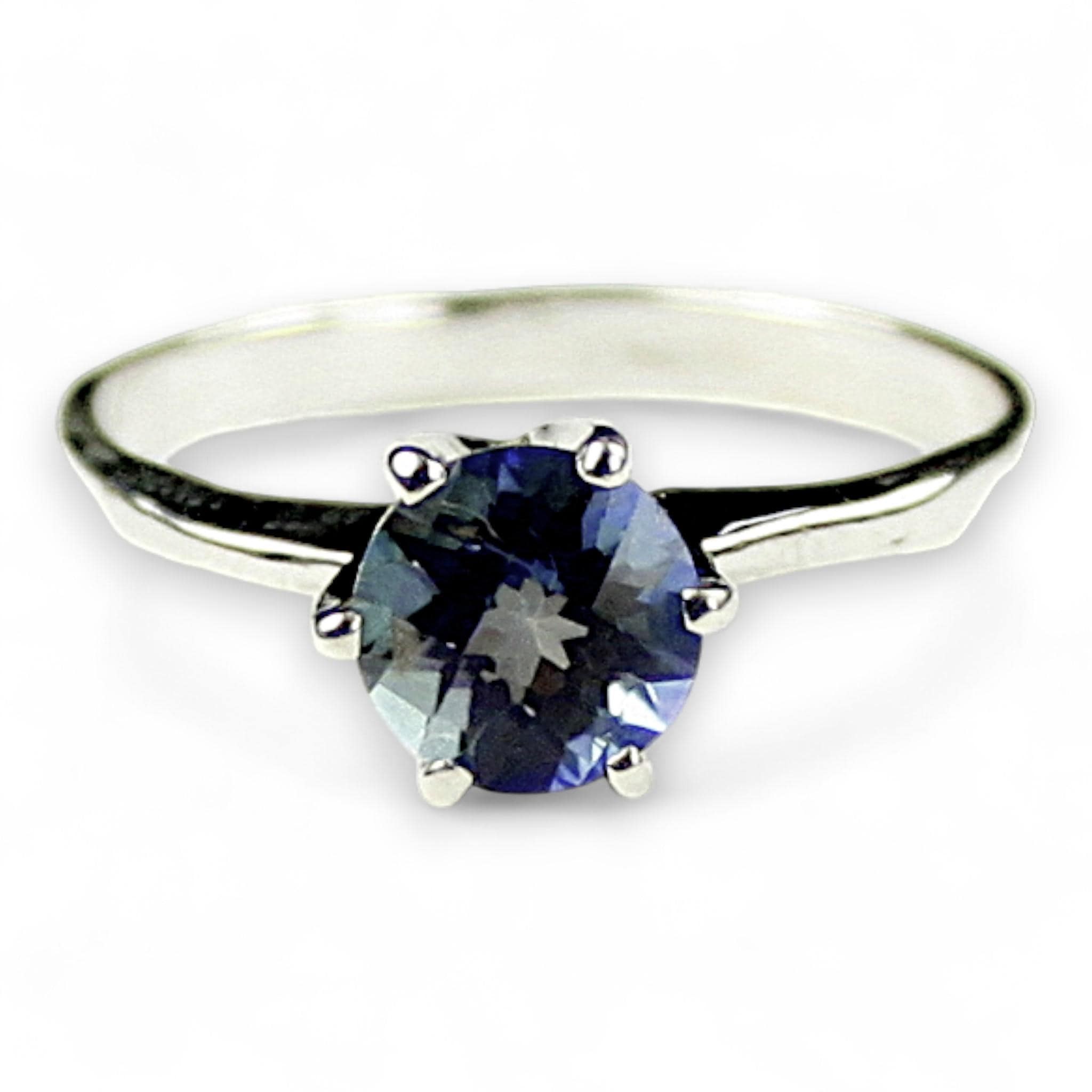Mozambique Garnet w/ Two 4mm CZ Accents, 925 Sterling Silver Engagement Ring, SR254